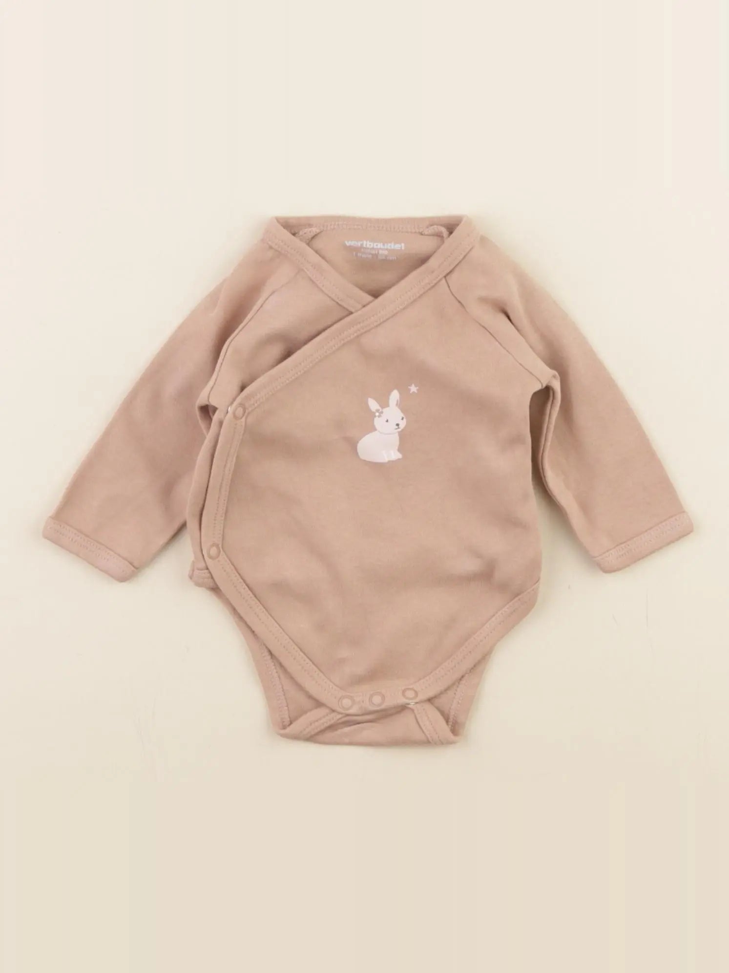 Vertbaudet - body marron - 1 mois