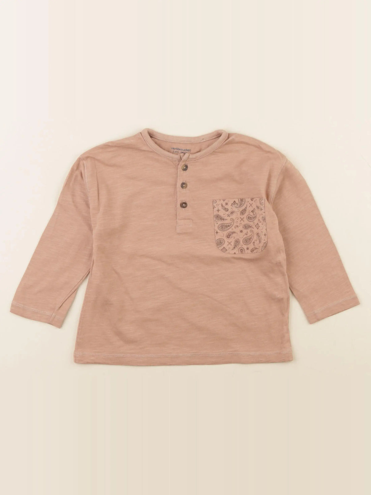 Vertbaudet - tee-shirt marron - 2 ans
