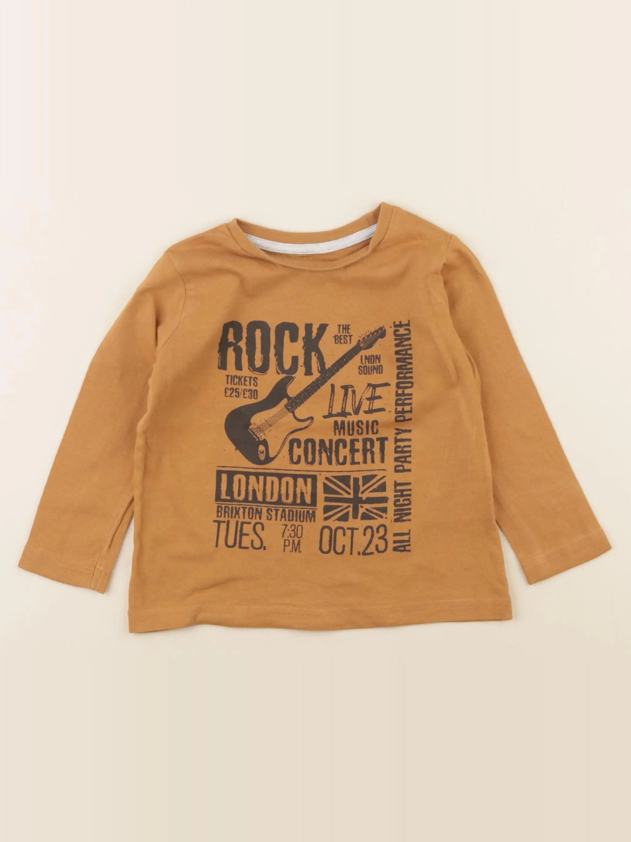 Vertbaudet - tee-shirt marron - 2 ans