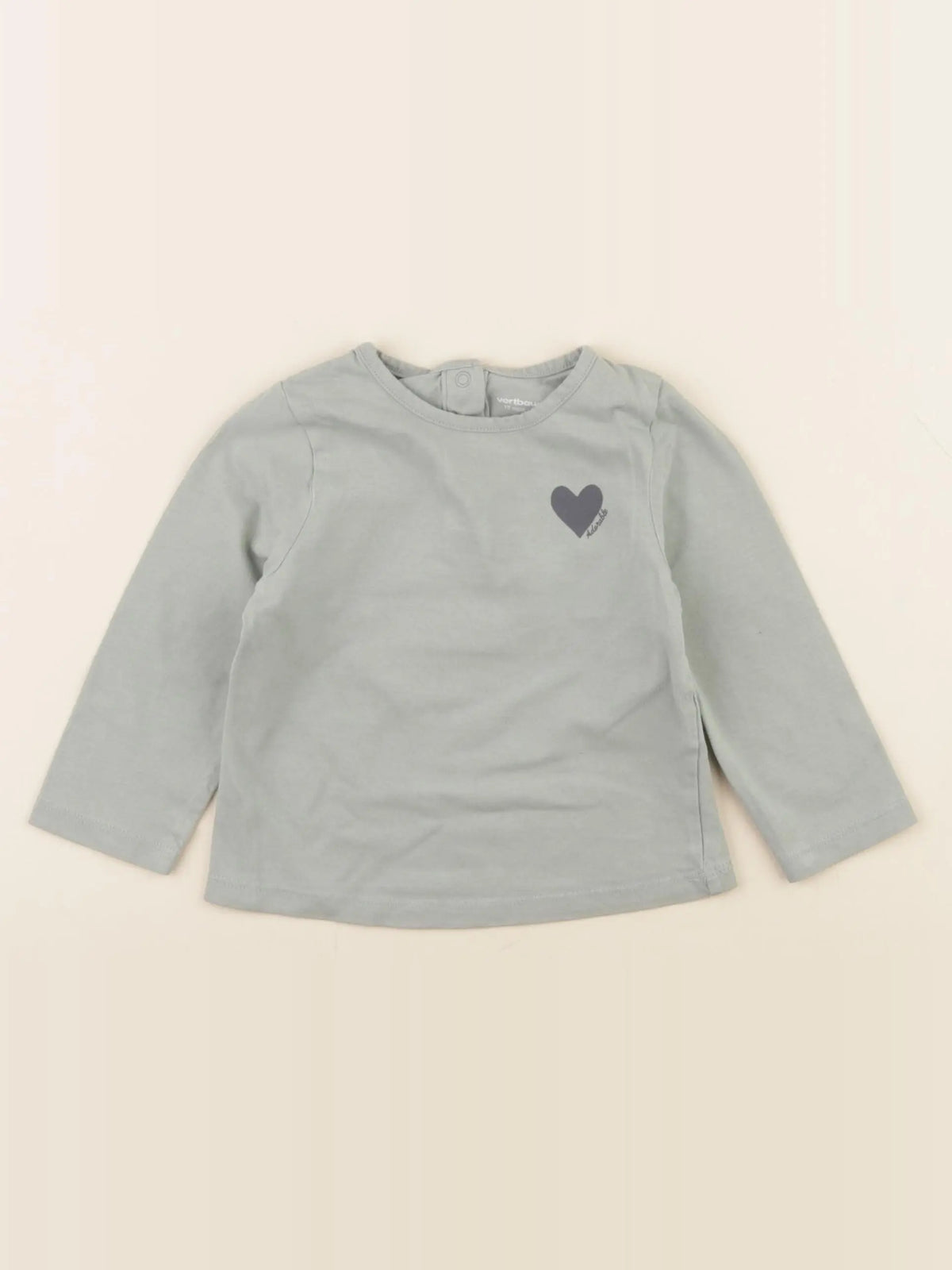 Vertbaudet - tee-shirt vert - 12 mois