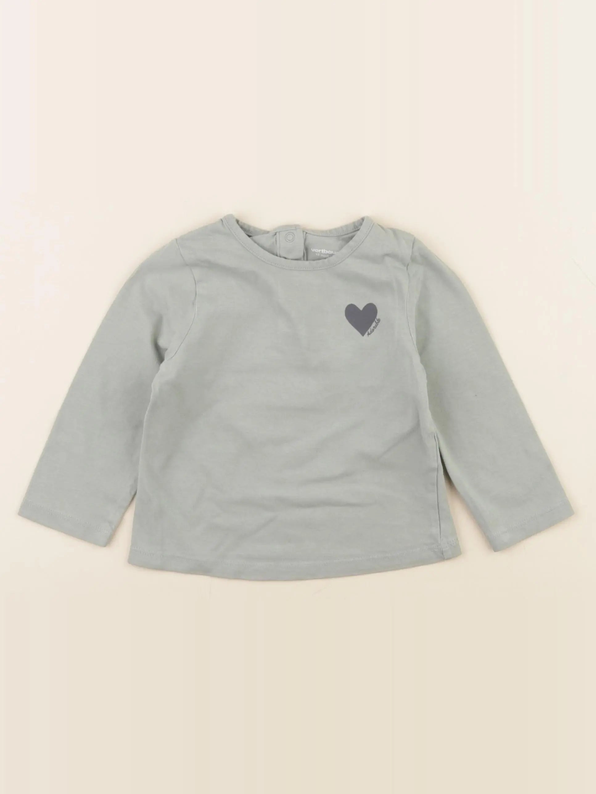 Vertbaudet - tee-shirt vert - 12 mois