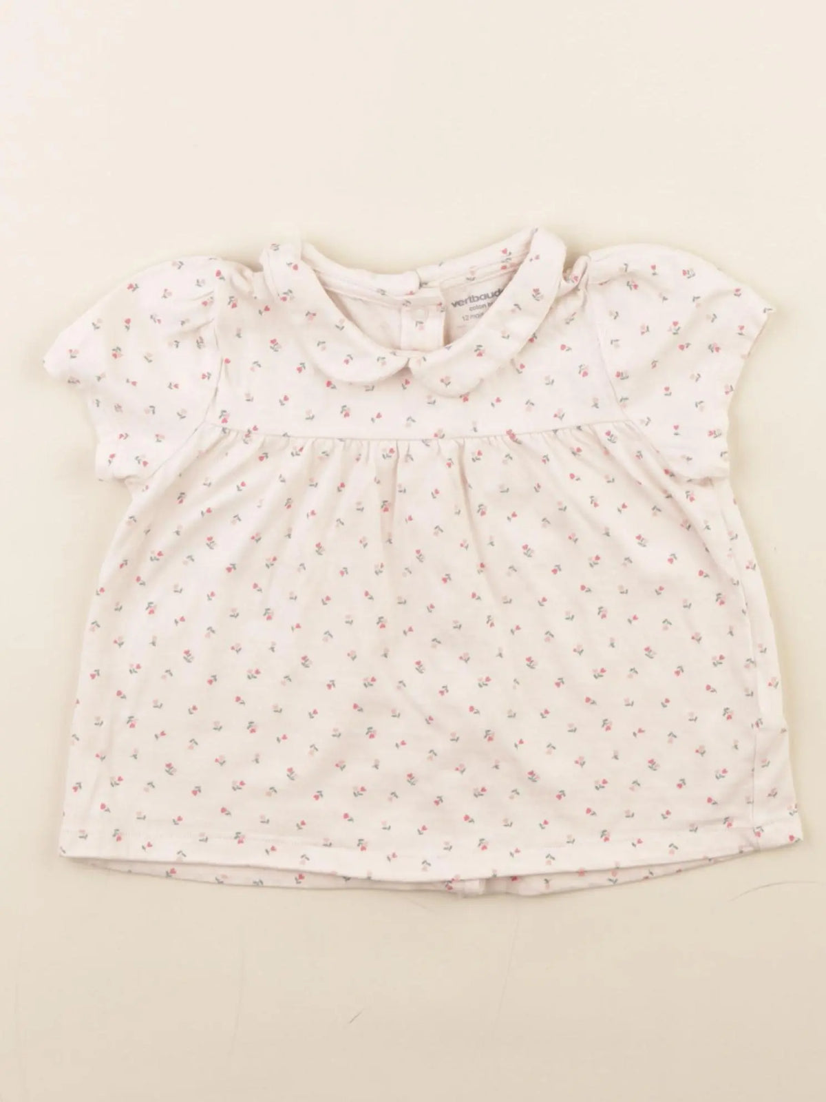 Vertbaudet - tee-shirt rose - 12 mois