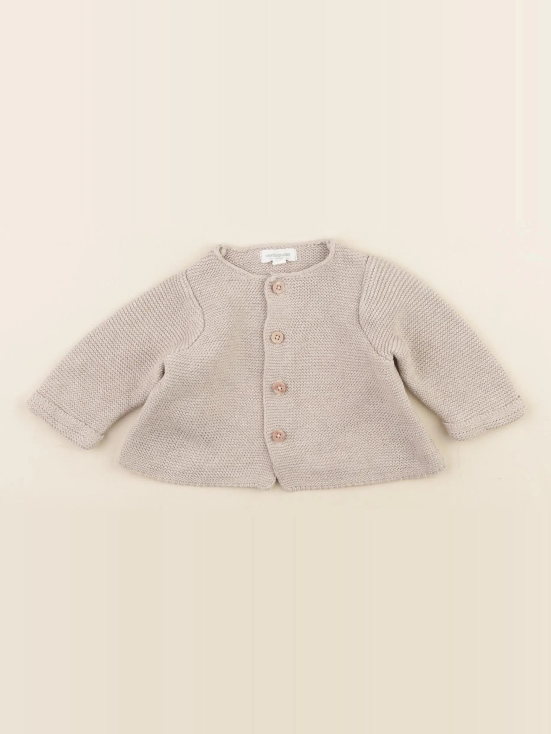 Vertbaudet - gilet marron - 1 mois