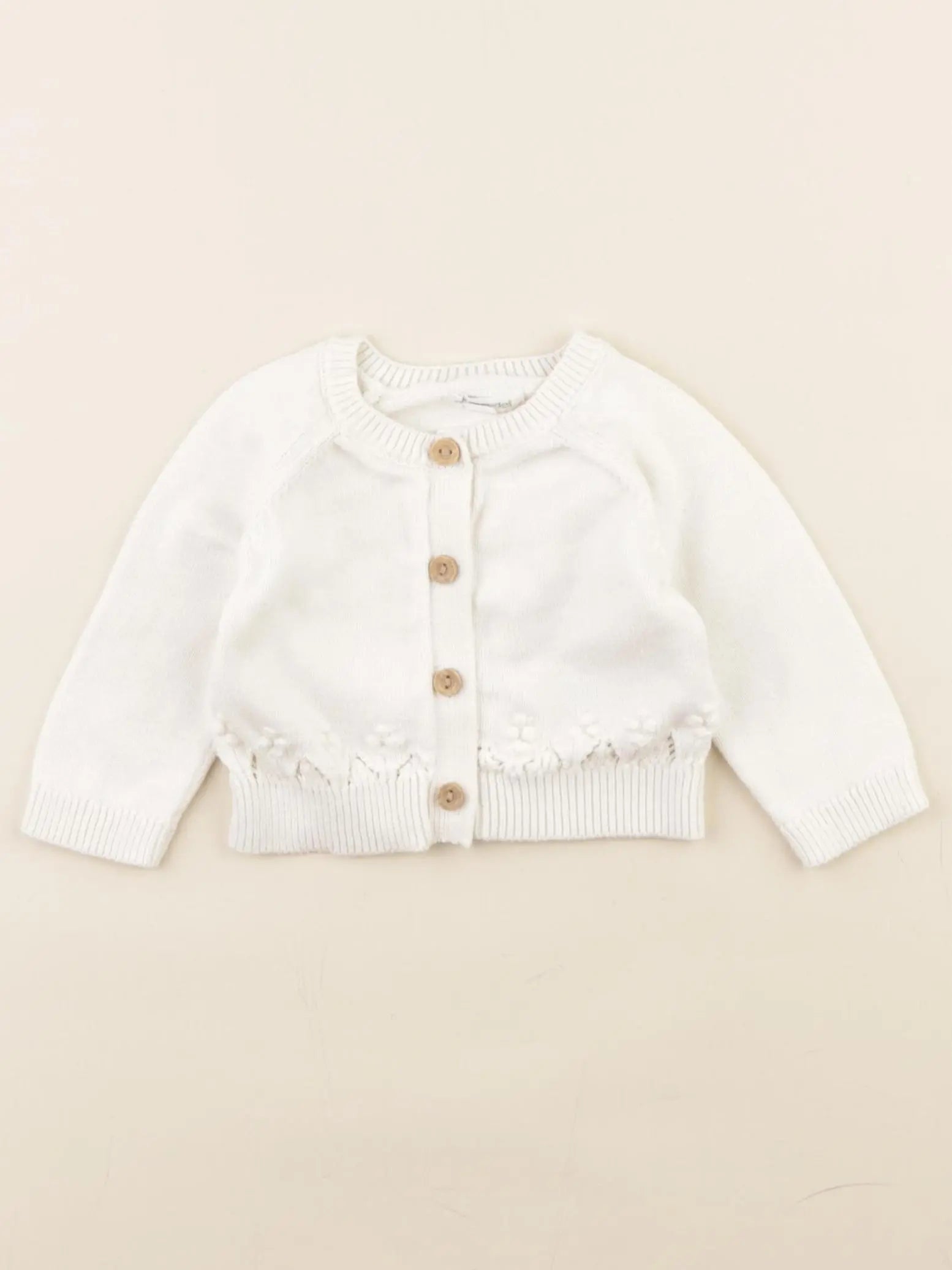 Vertbaudet - gilet blanc - 1 mois