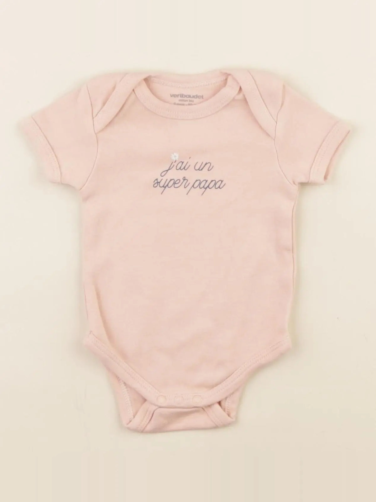 Vertbaudet - body rose - 3 mois