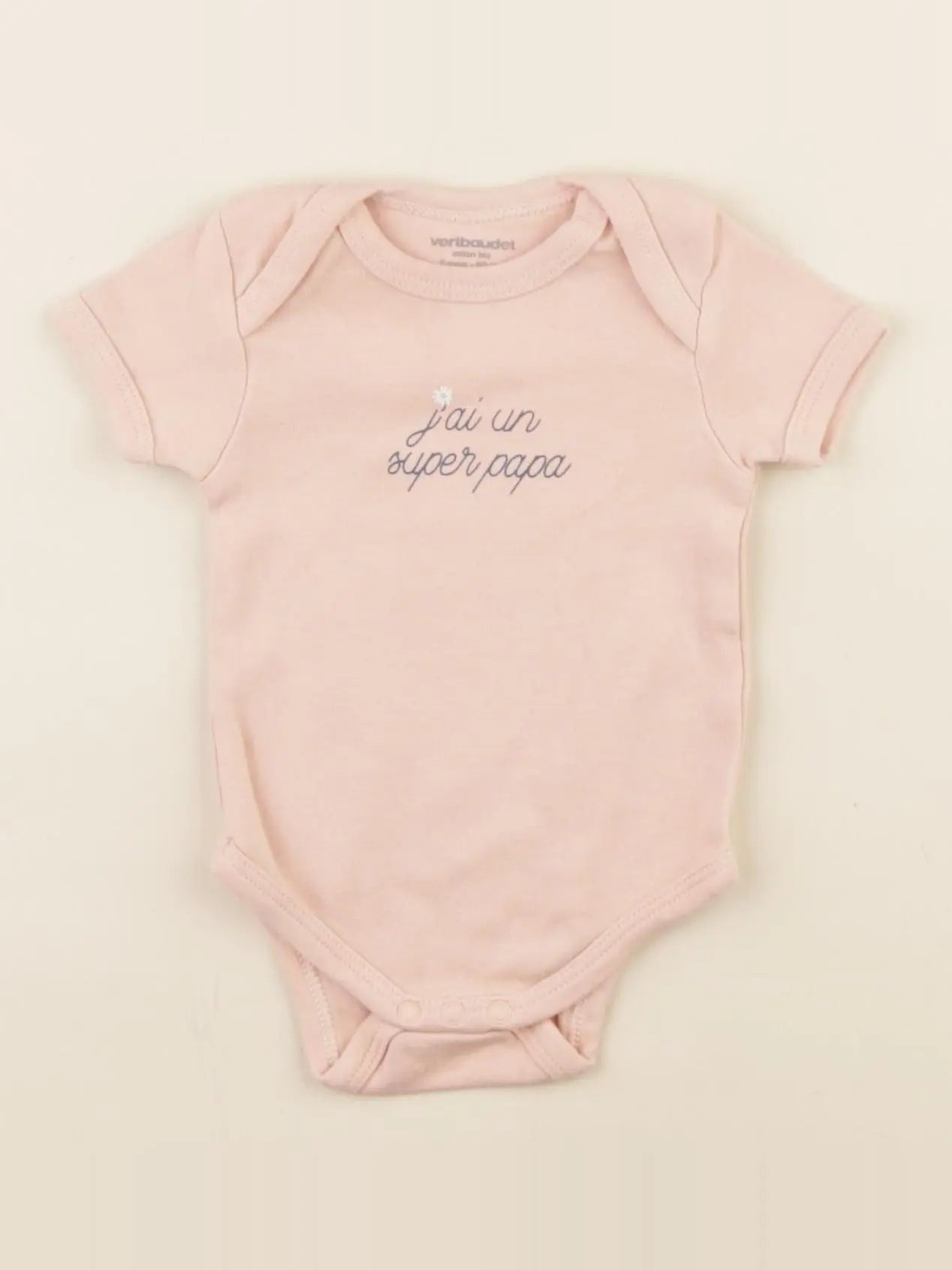 Vertbaudet - body rose - 3 mois