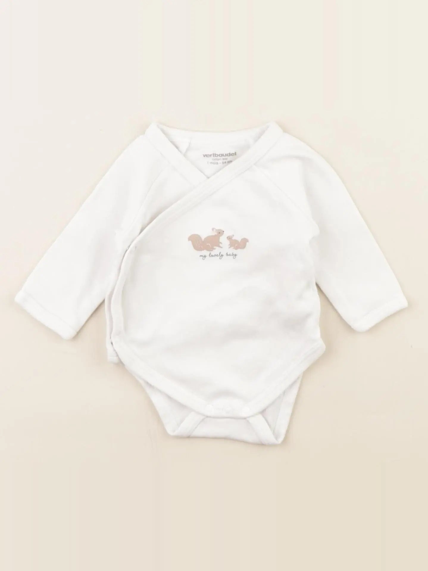 Vertbaudet - body blanc - 1 mois