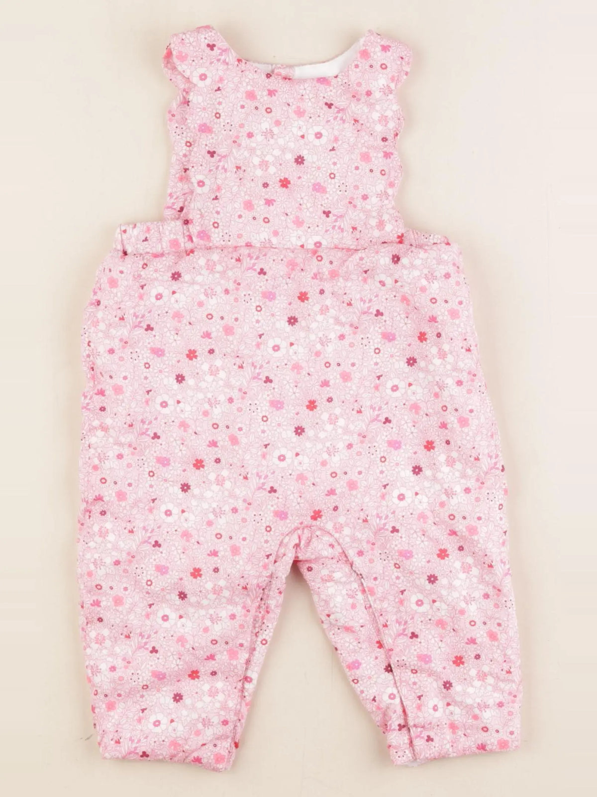 Jacadi - combinaison doublé, liberty rose - 6 mois