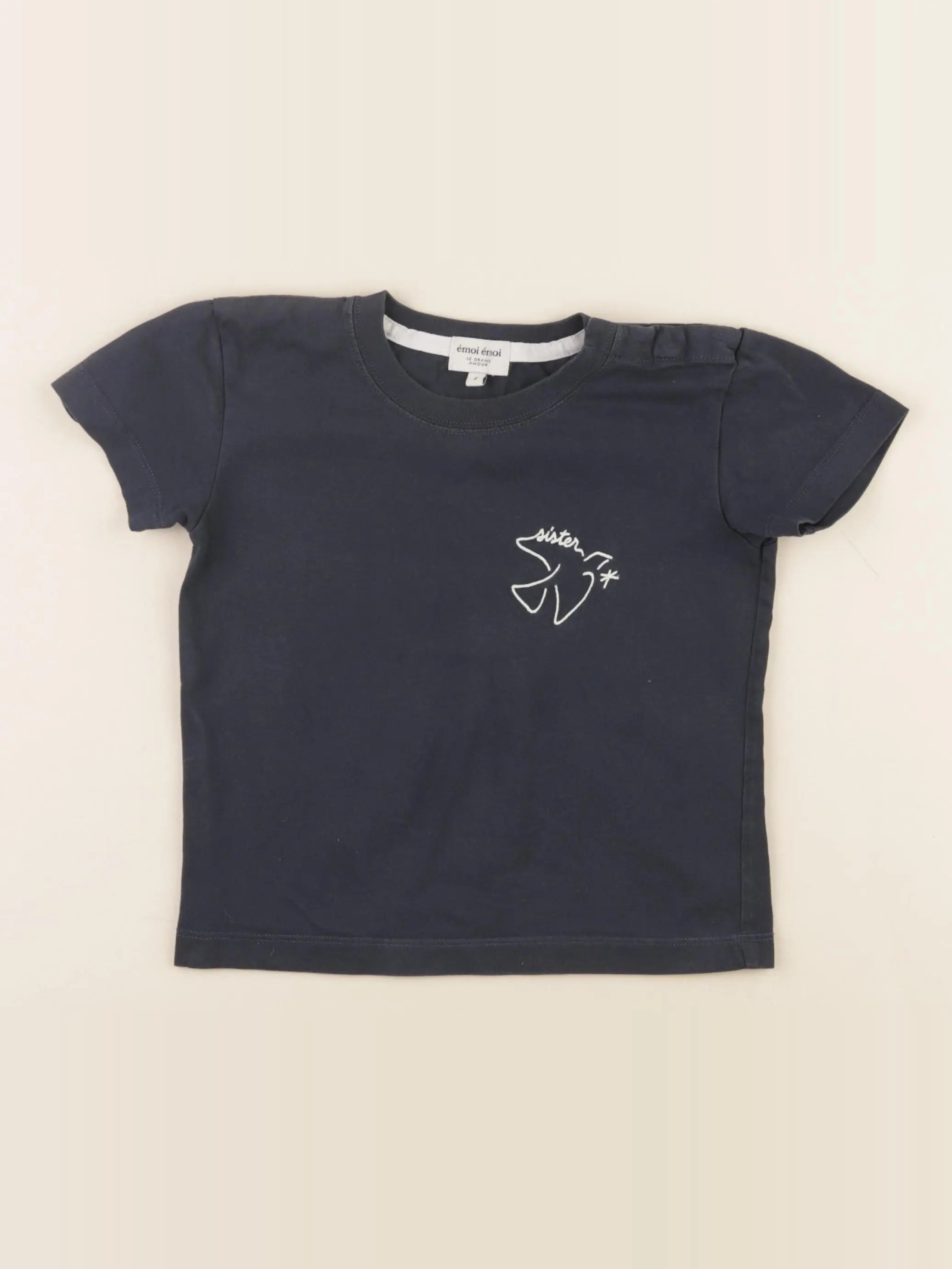 Emoi emoi - tee-shirt bleu - 4 ans