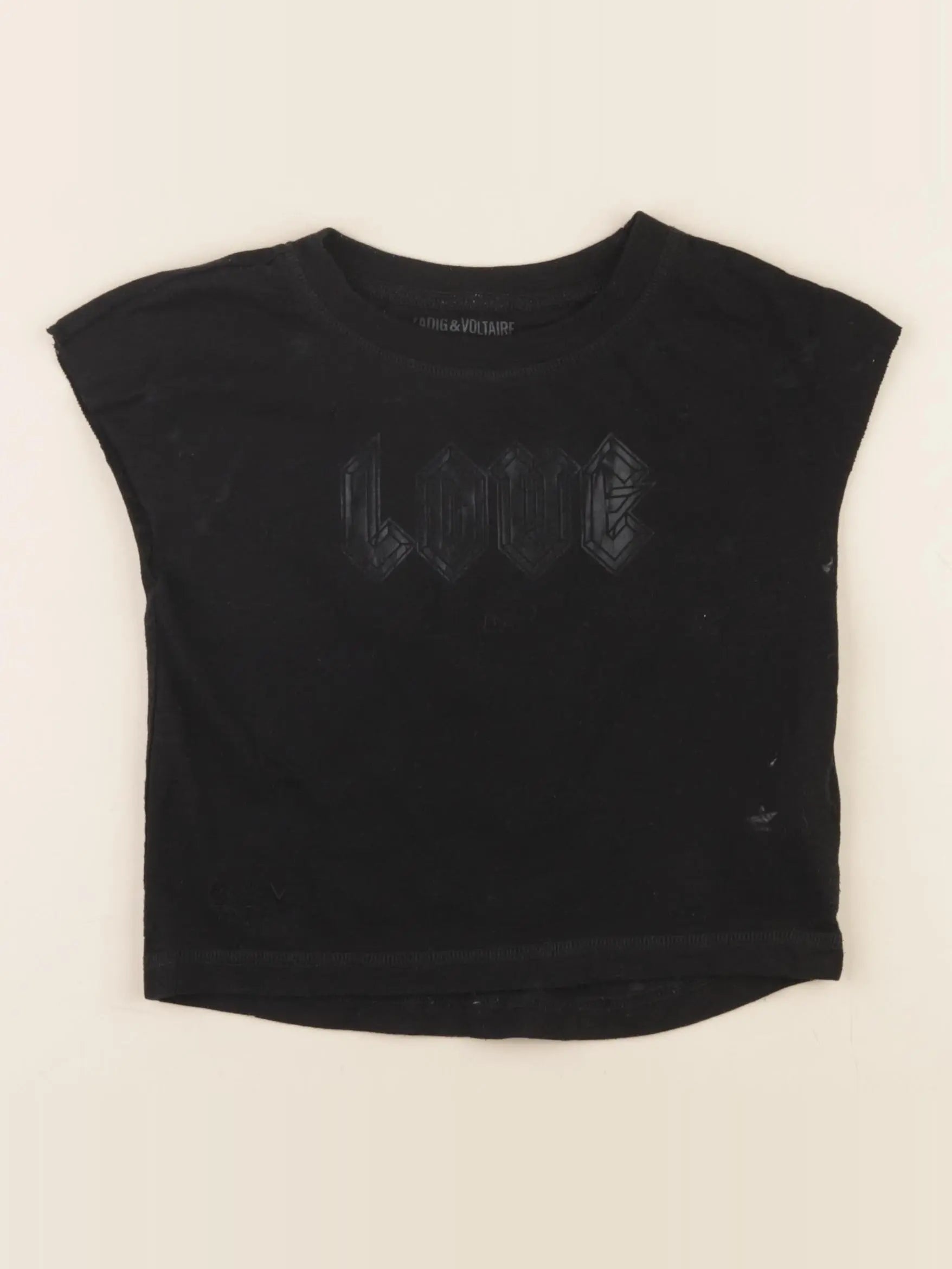 Zadig & Voltaire - tee-shirt noir - 4 ans