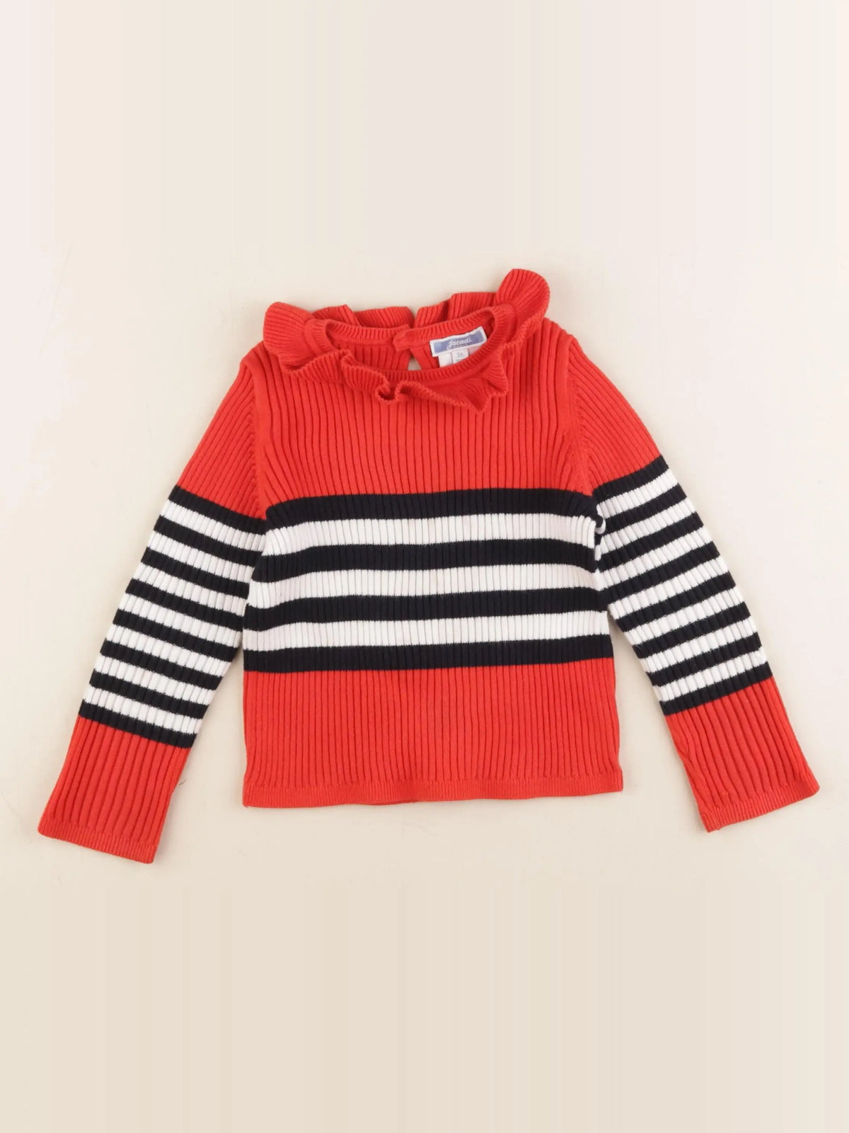 Jacadi - pull rouge - 3 ans