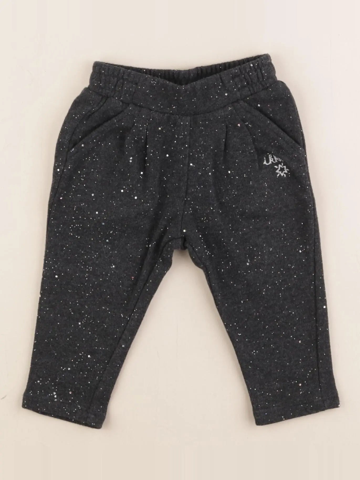 IKKS - pantalon gris, argent - 3 mois