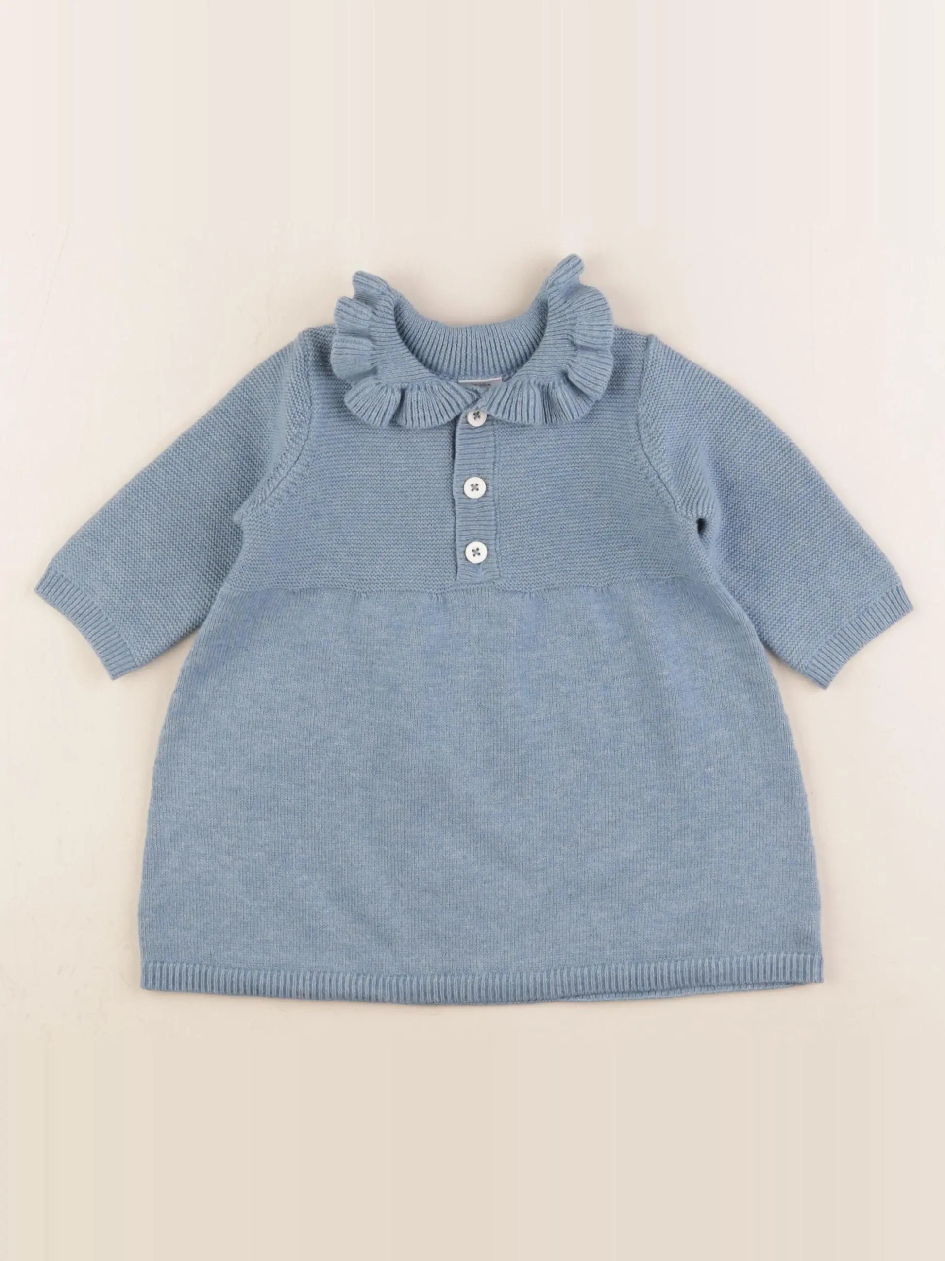 Petit Bateau - robe bleu - 3 mois