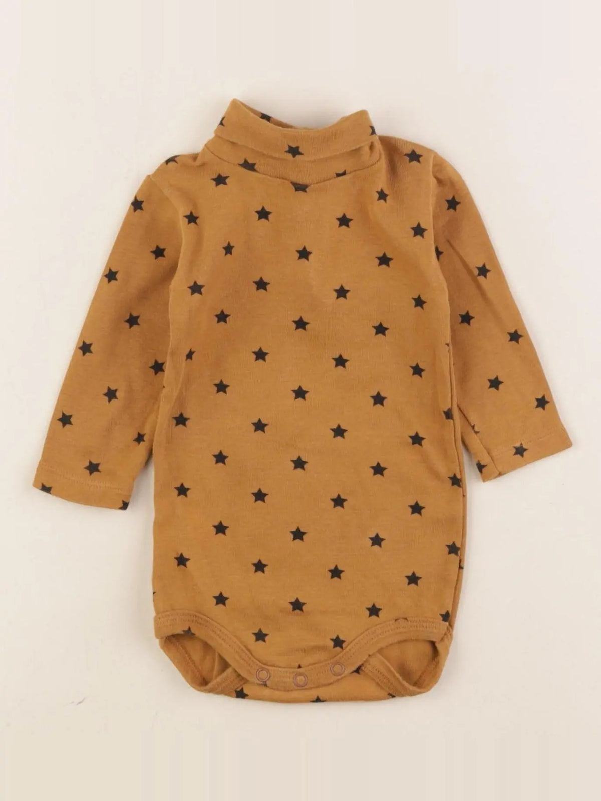 Petit Bateau - body à col marron - 3 mois