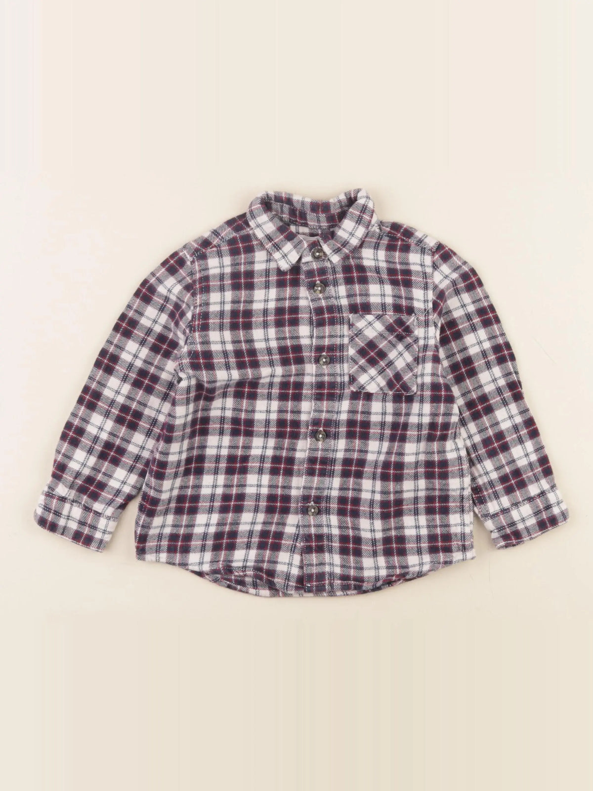 Vertbaudet - chemise imprimé au dos rouge - 3 ans