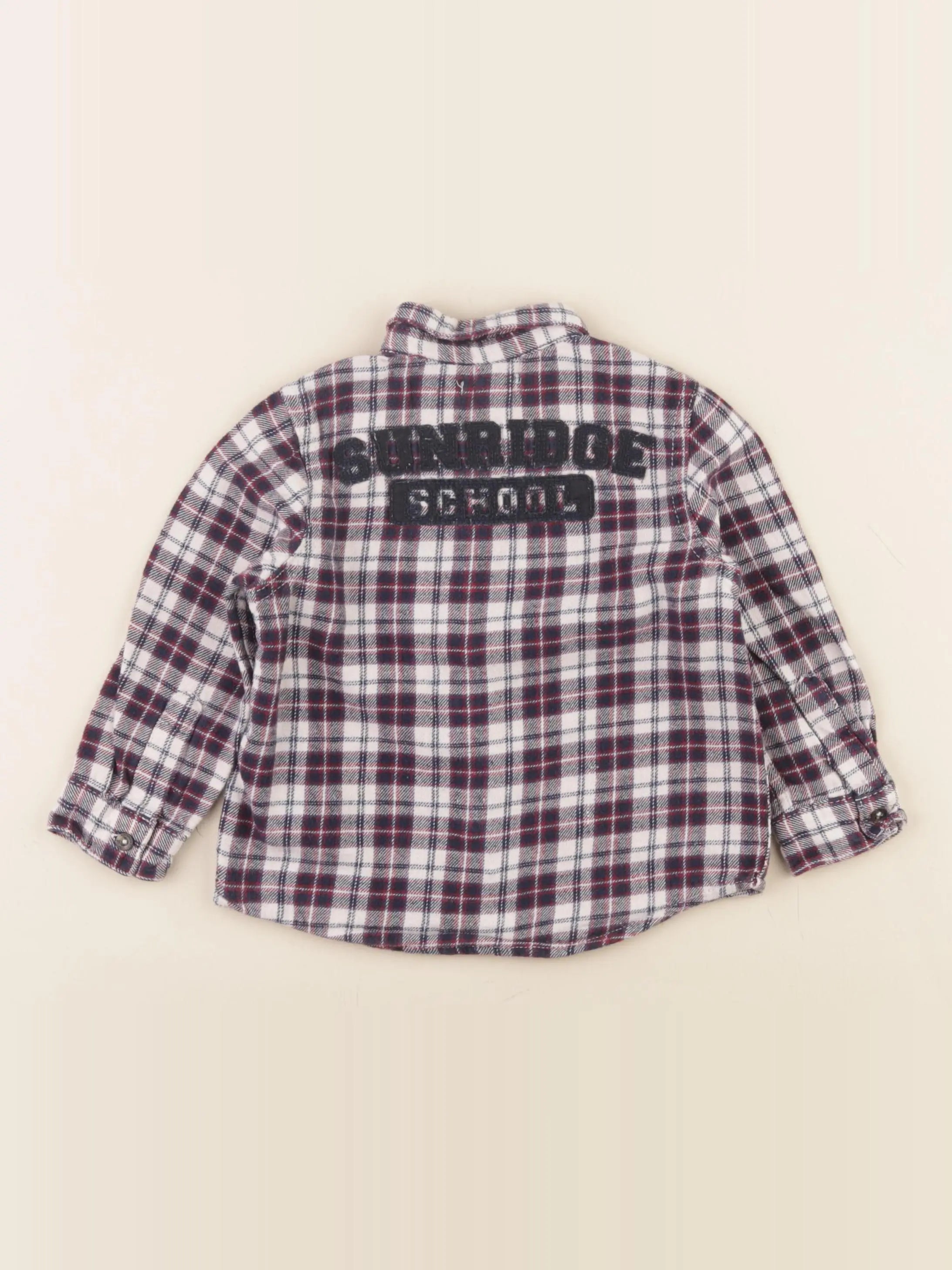 Vertbaudet - chemise imprimé au dos rouge - 3 ans