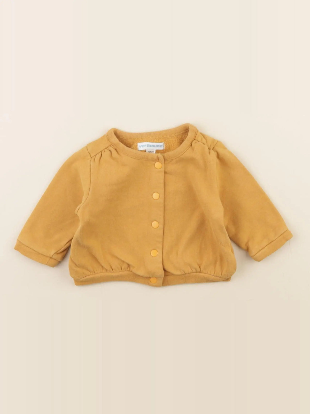 Vertbaudet - sweat jaune - 3 mois