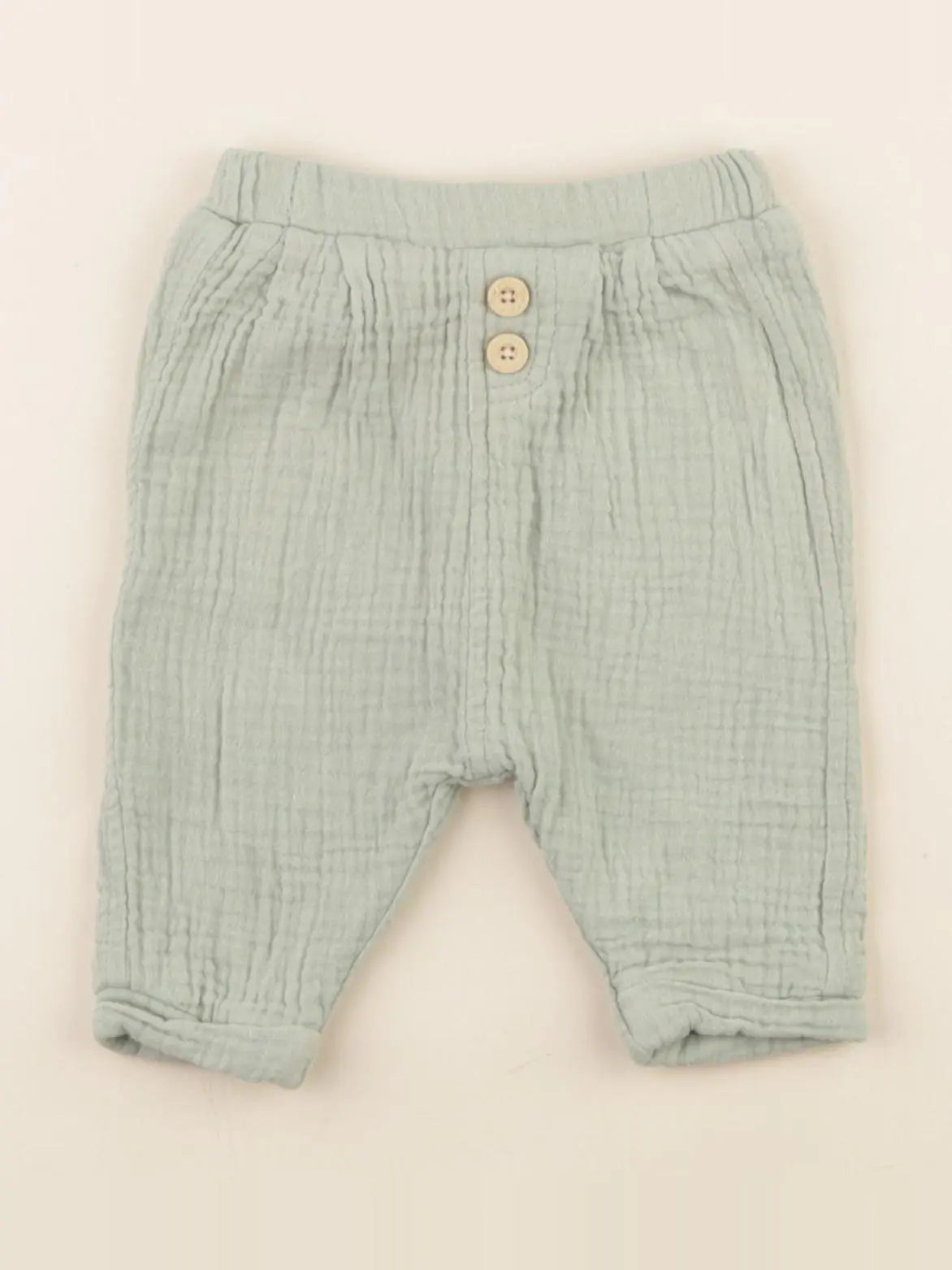 Vertbaudet - pantalon vert - 1 mois