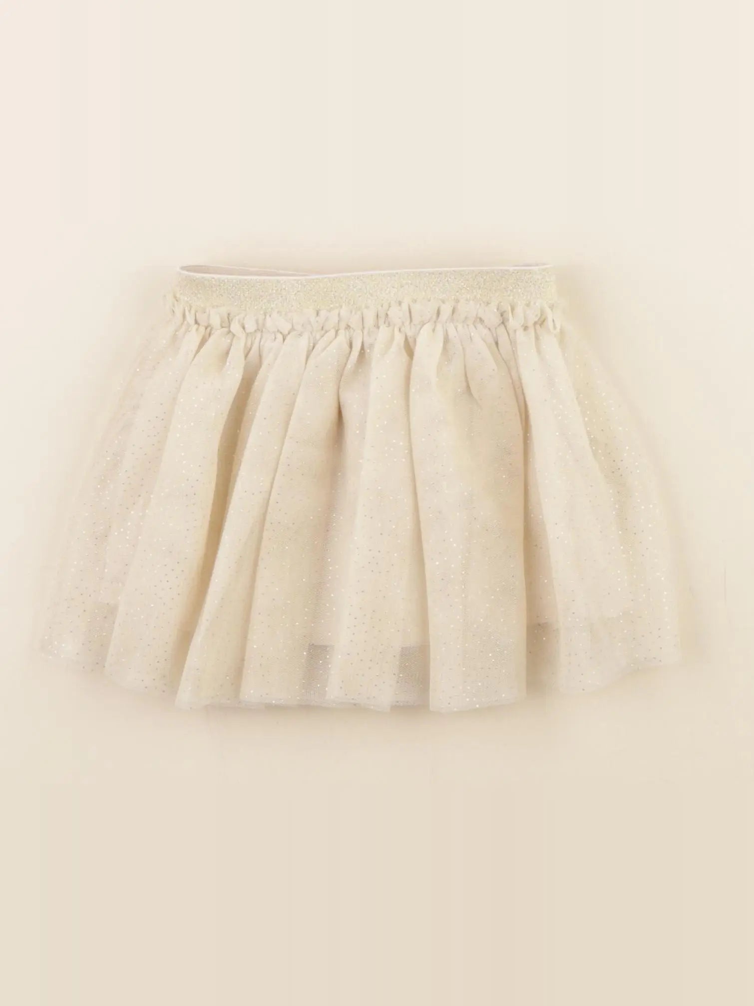 Vertbaudet - jupe or, beige - 9 mois