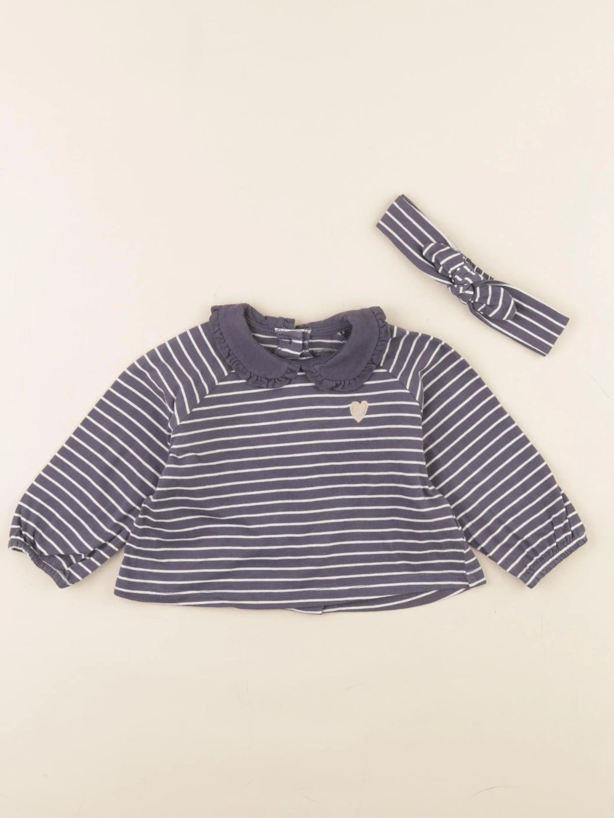 Vertbaudet - tee-shirt bleu - 6 mois
