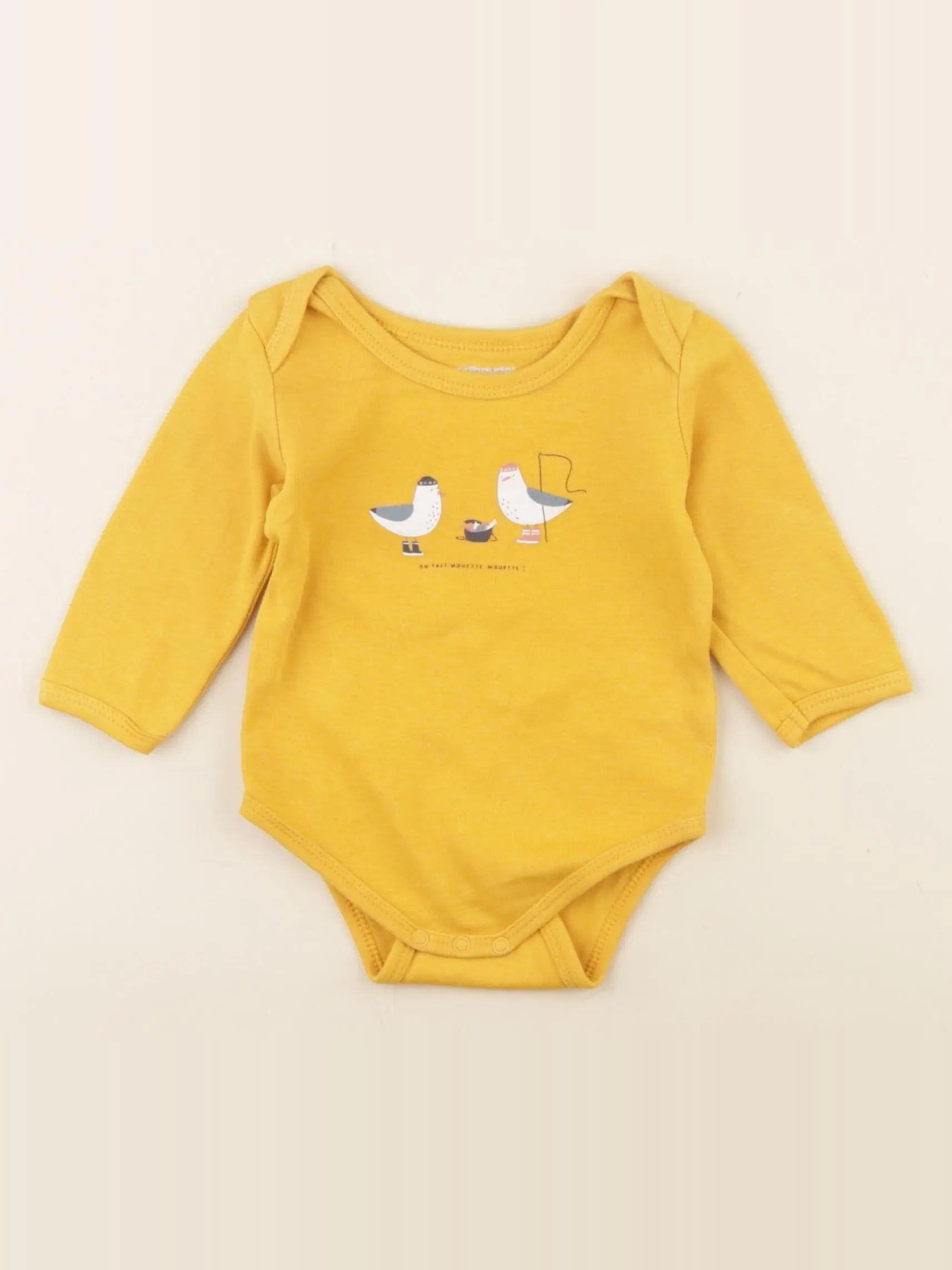Vertbaudet - body jaune - 6 mois