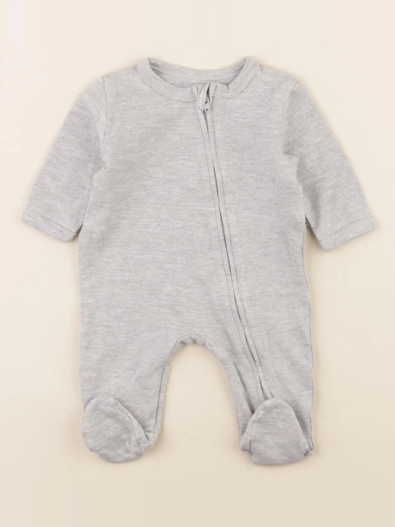 Vertbaudet - pyjama coton gris - 1 mois