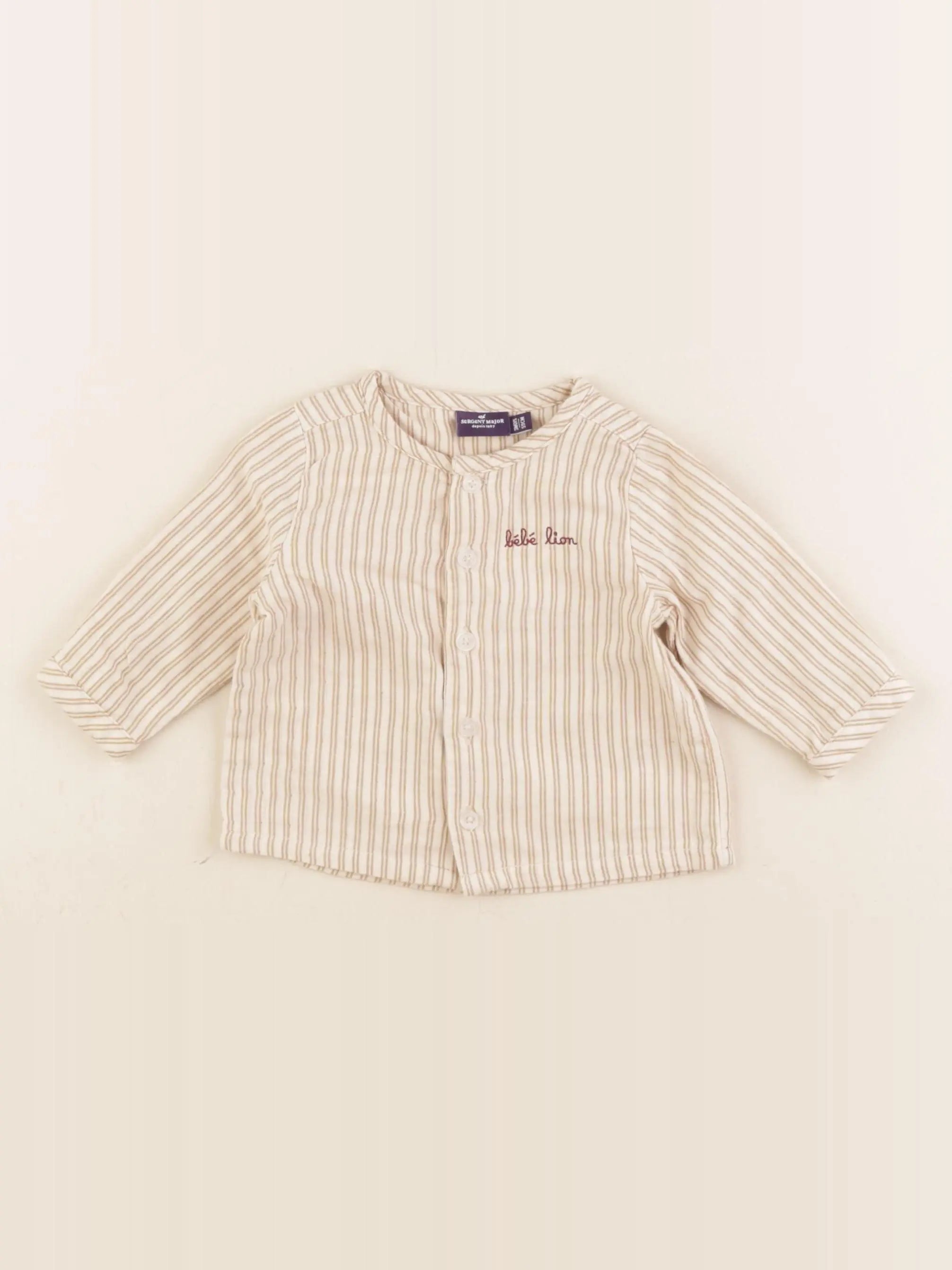 Sergent Major - chemise marron - 3 mois