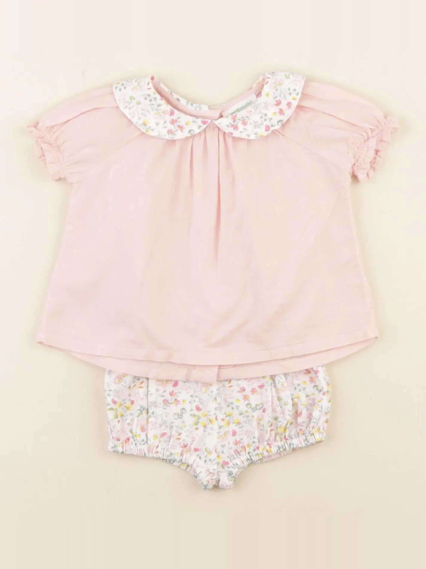 Vertbaudet - ensemble rose - 1 mois