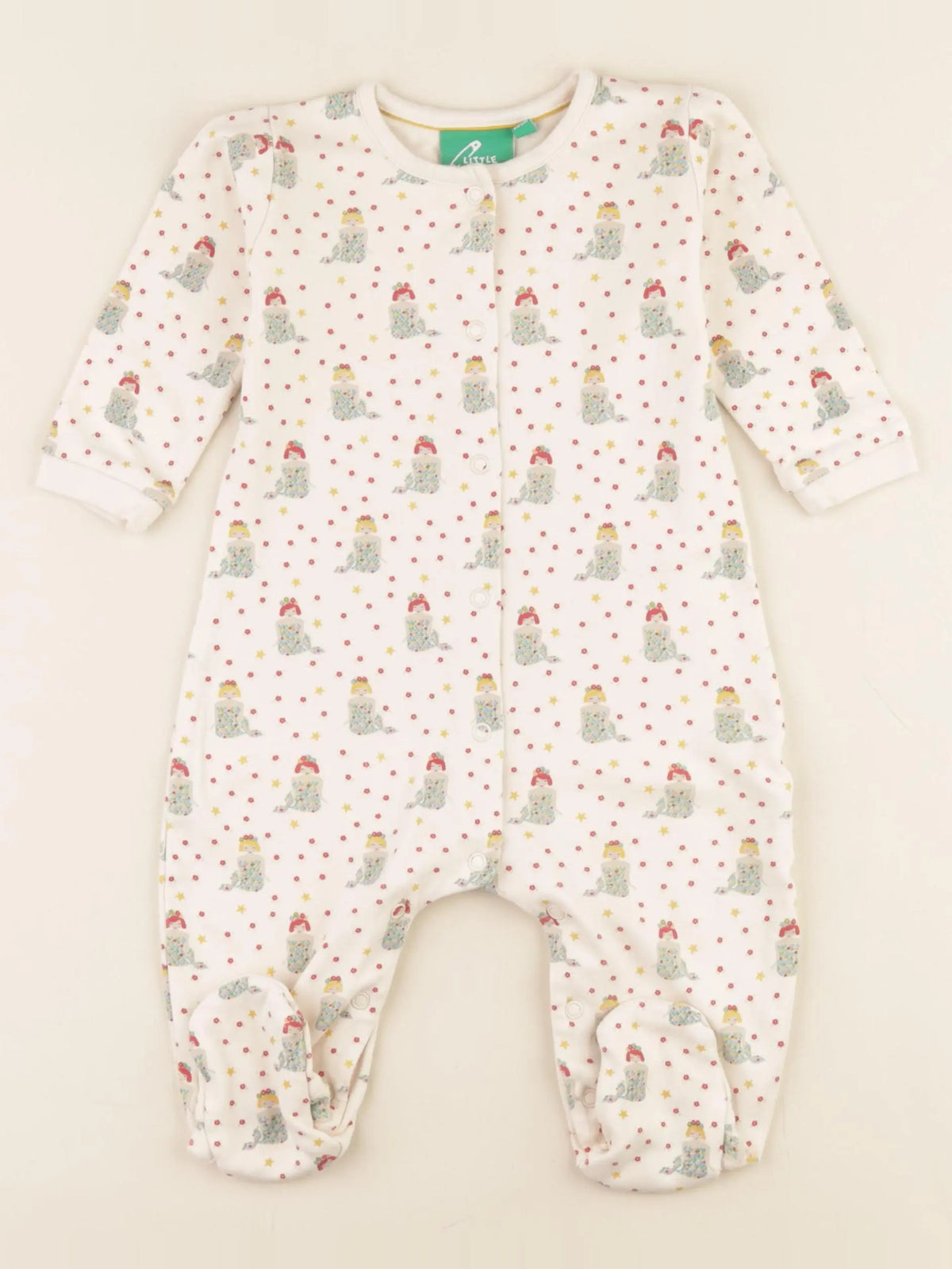 Little Green Radicals - pyjama coton beige - 9/12 mois