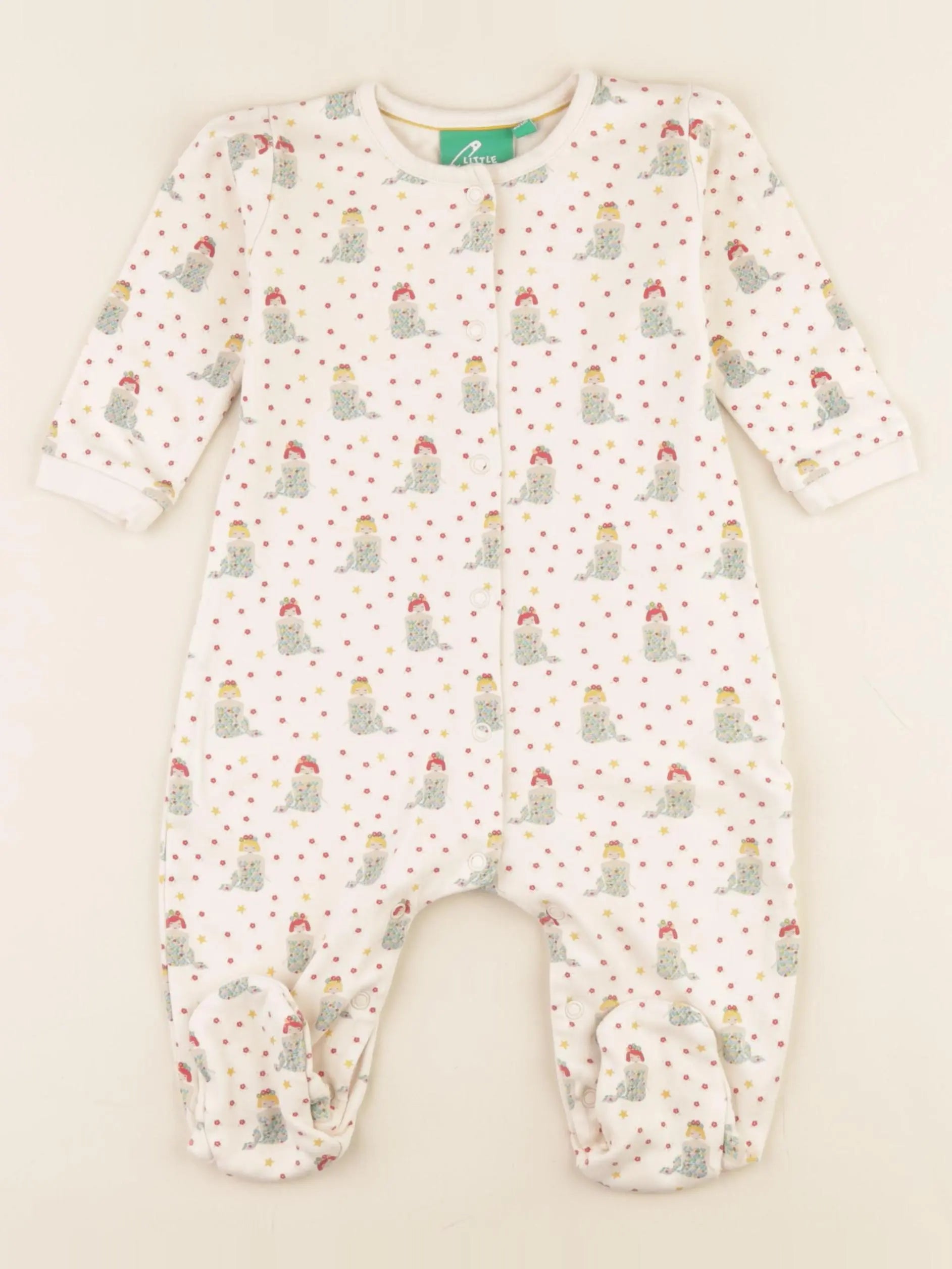 Little Green Radicals - pyjama coton beige - 9/12 mois