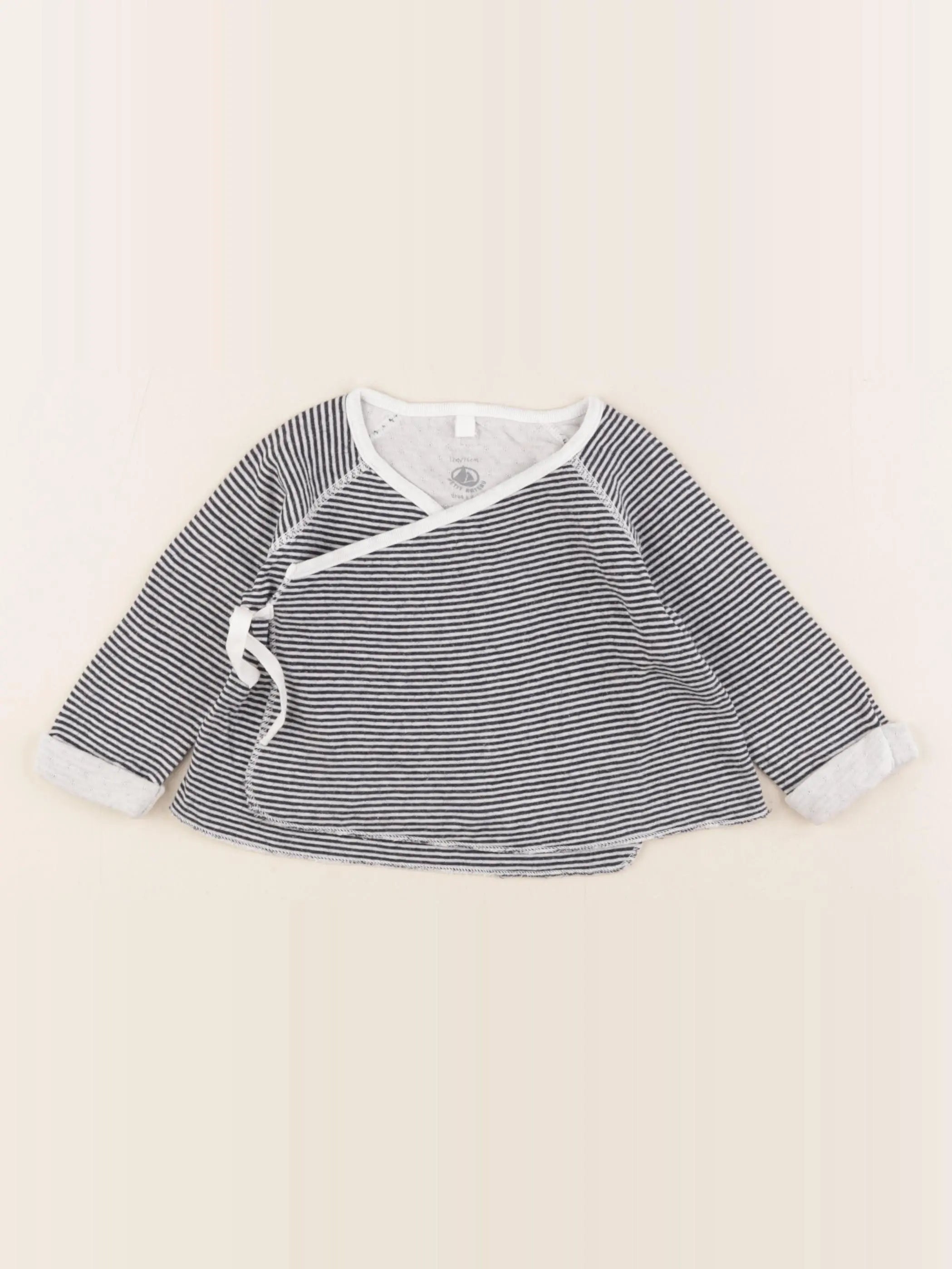 Petit Bateau - tee-shirt bleu - 12 mois