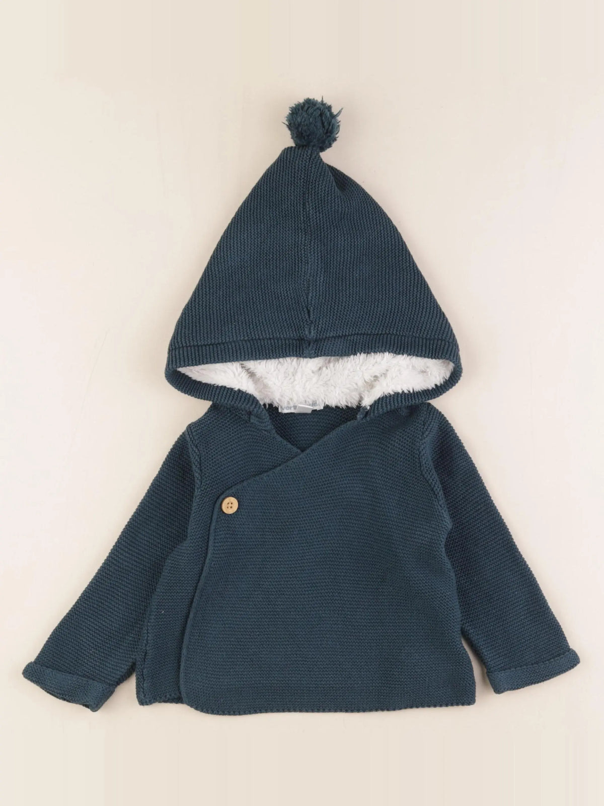 Vertbaudet - gilet bleu - 12 mois