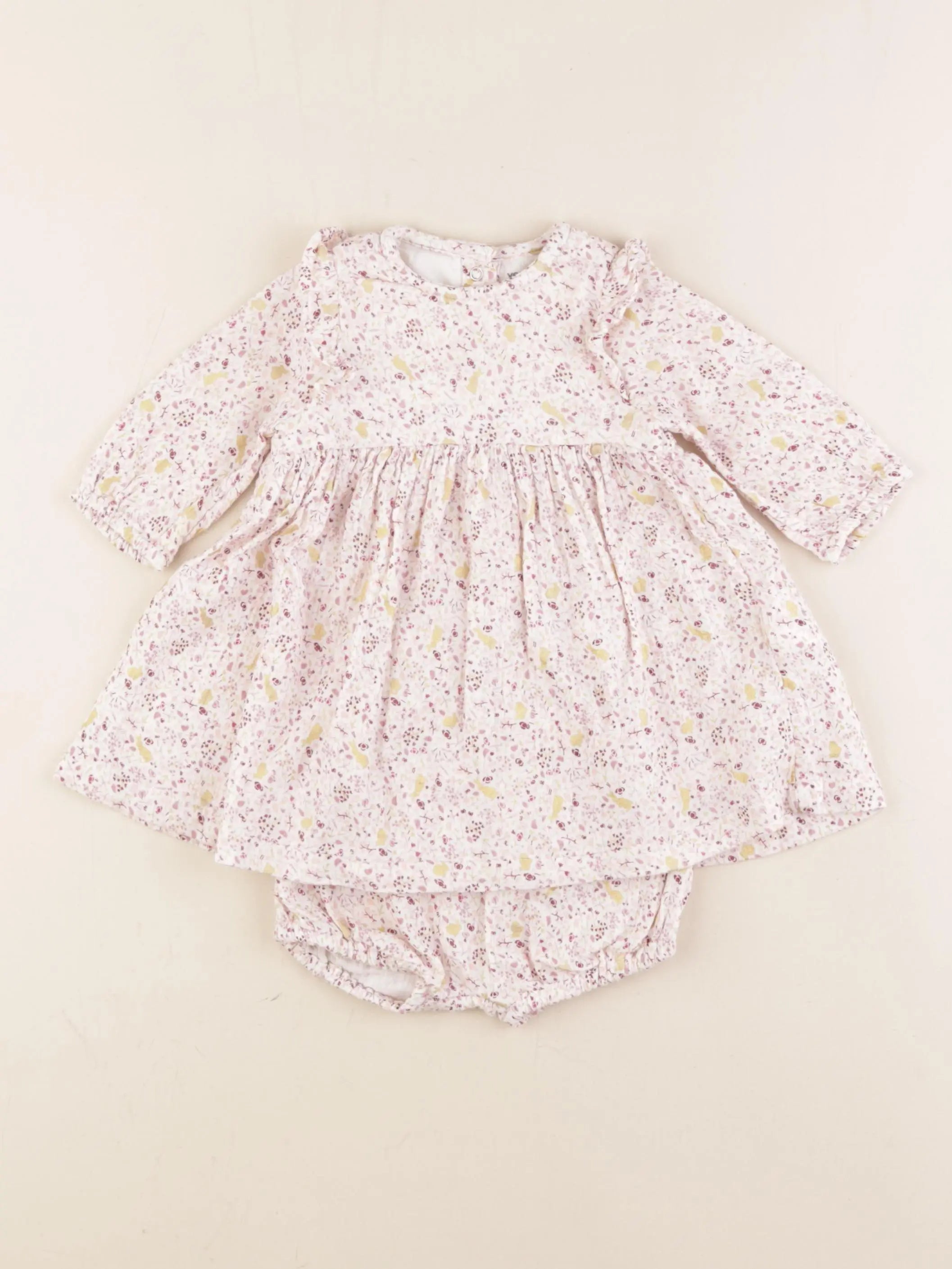 Vertbaudet - robe rose - 6 mois