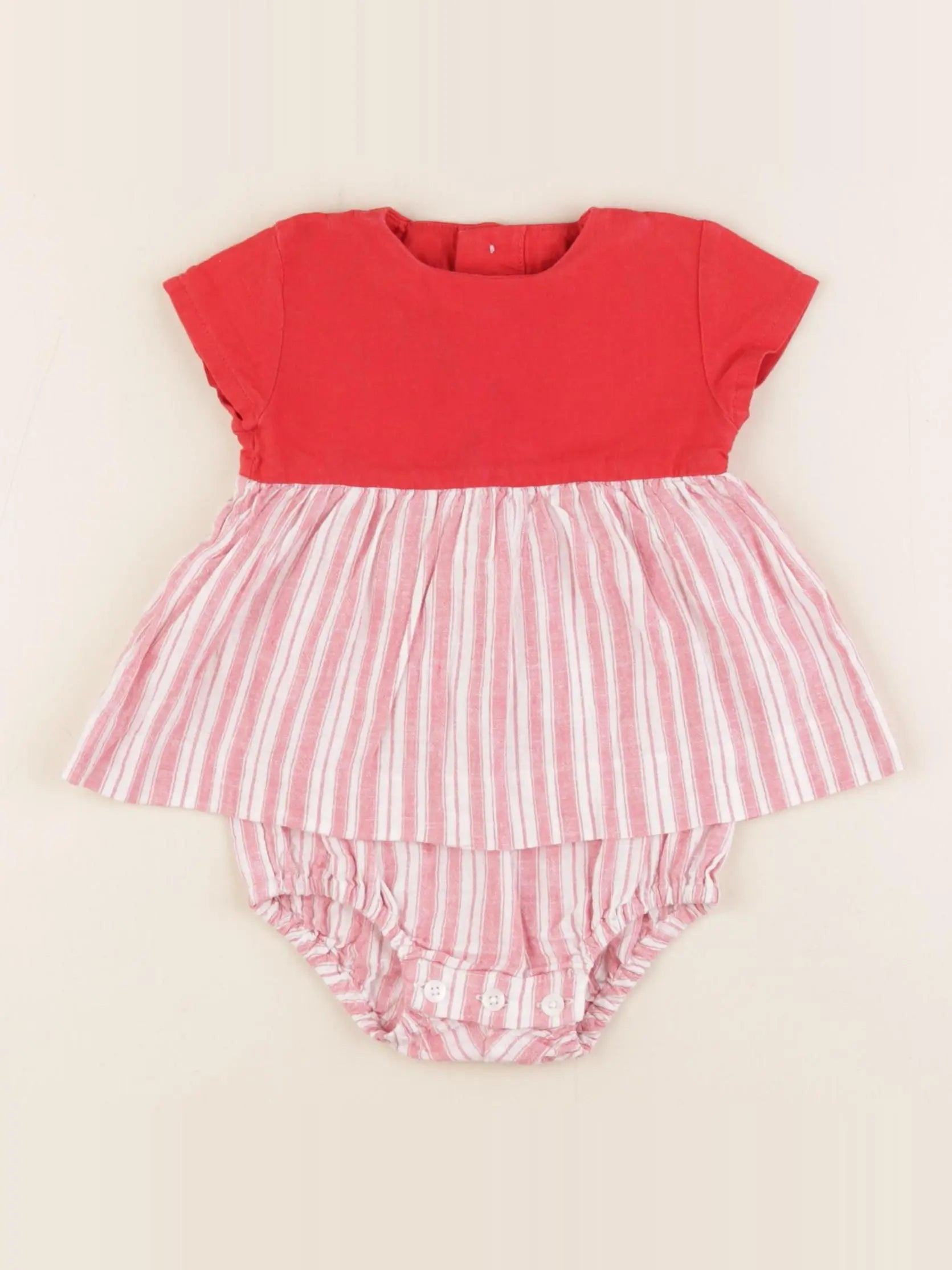 Neck & Neck - combinaison rose - 6/9 mois