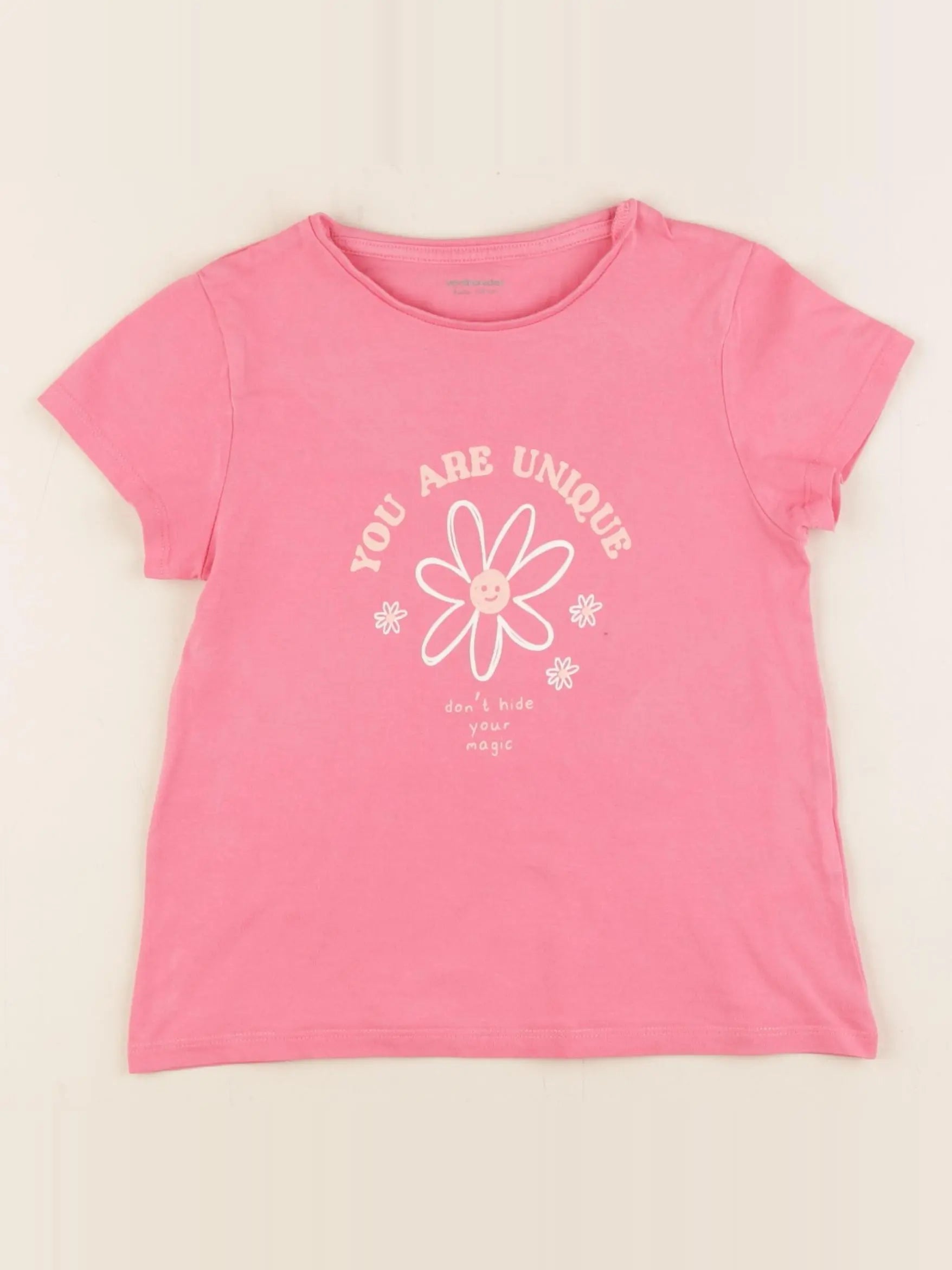 Vertbaudet - tee-shirt rose - 6 ans