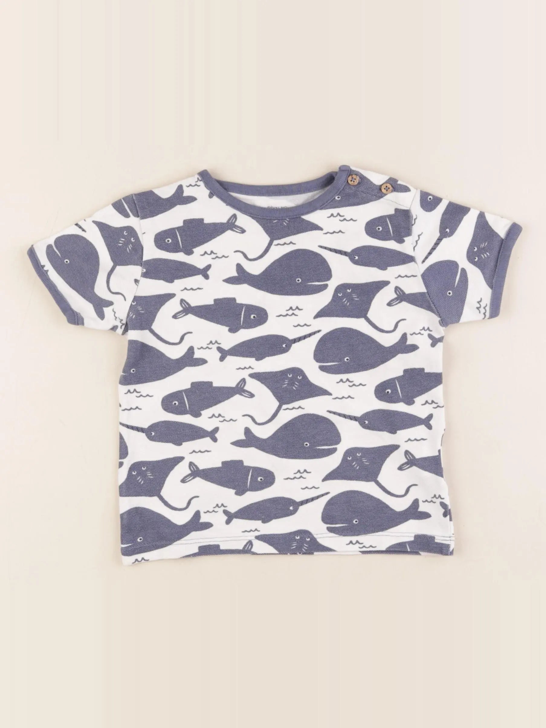 Boutchou - tee-shirt bleu - 24 mois