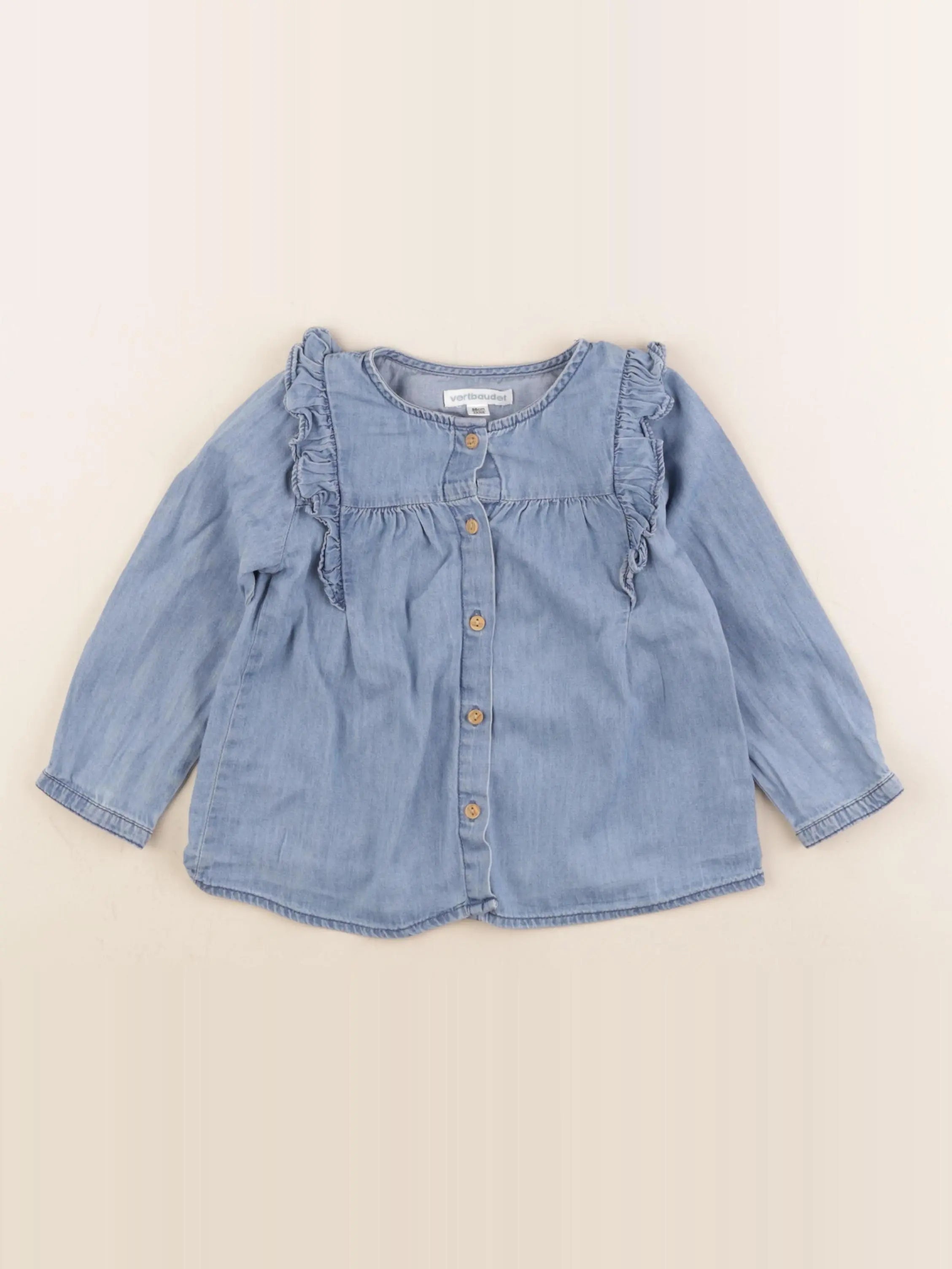 Vertbaudet - blouse bleu - 2 ans