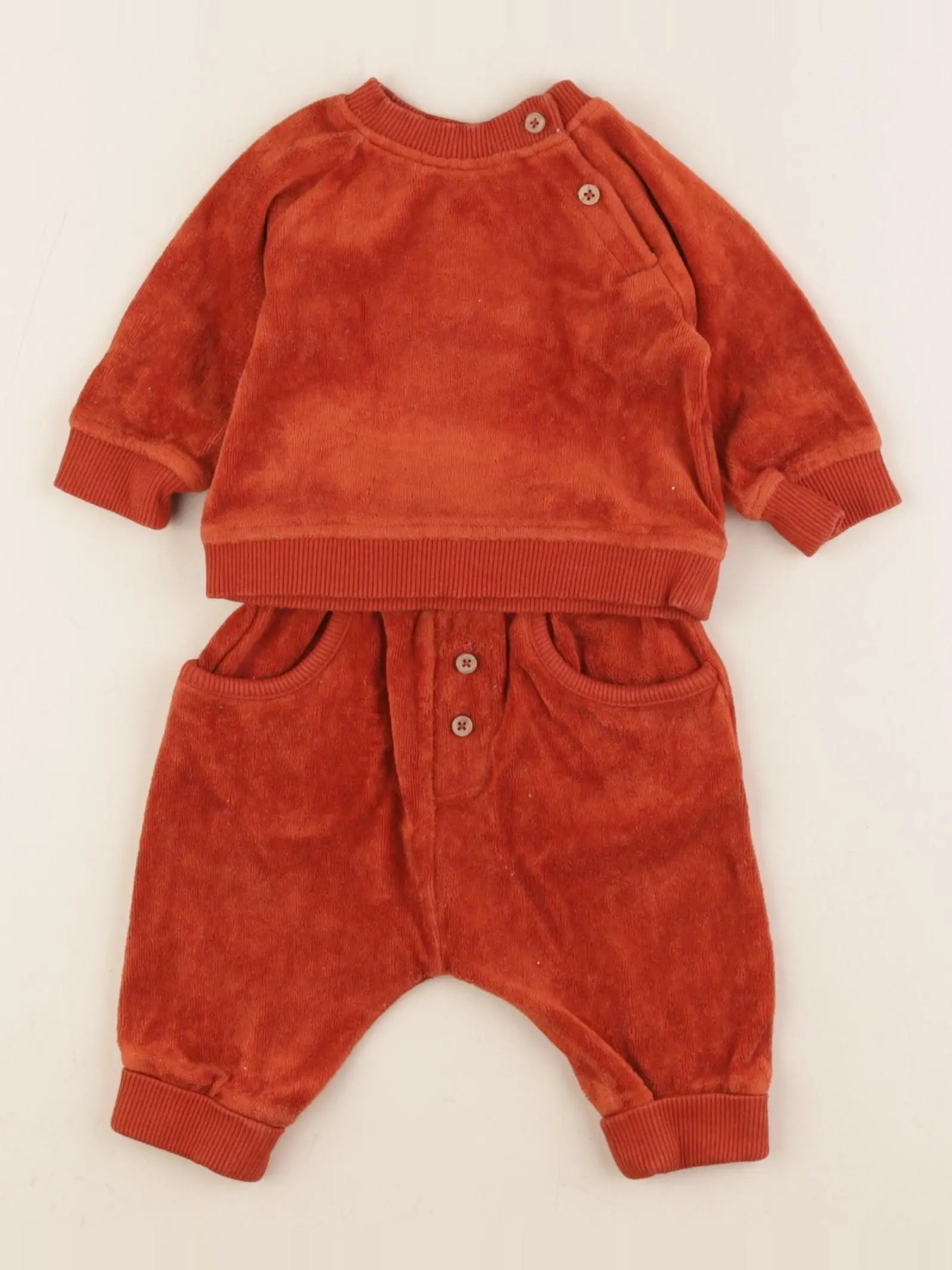 Boutchou - ensemble marron - 1 mois