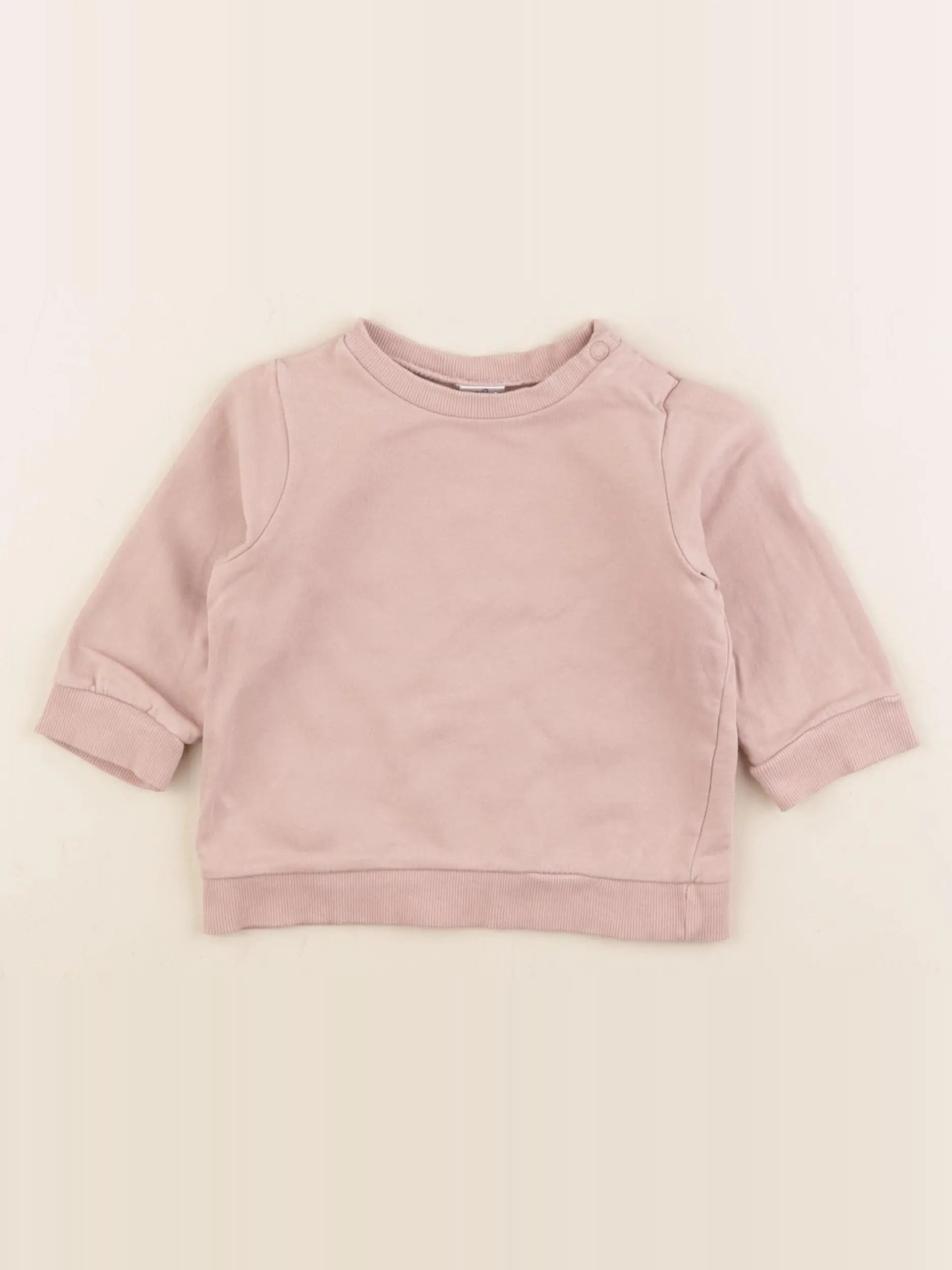 H&M - sweat rose - 4/6 mois