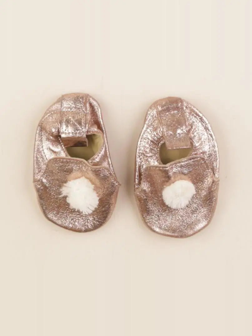 Mouflette - chaussons bronze - pointure 15/17