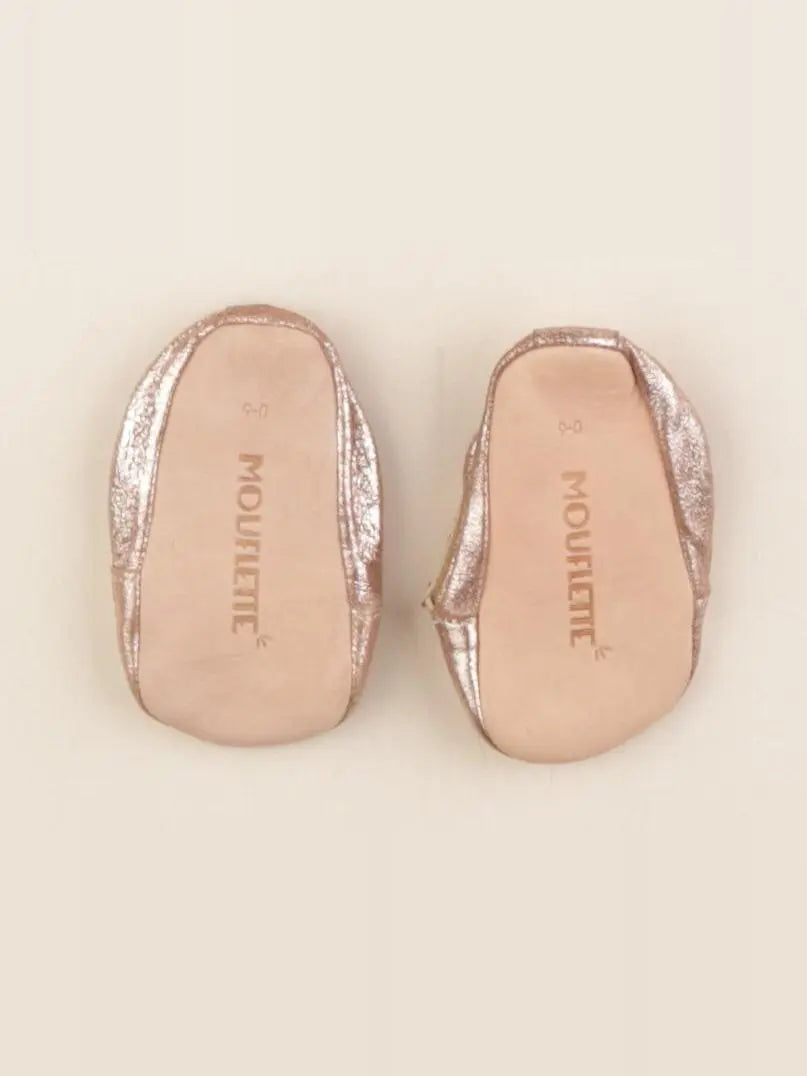 Mouflette - chaussons bronze - pointure 15/17