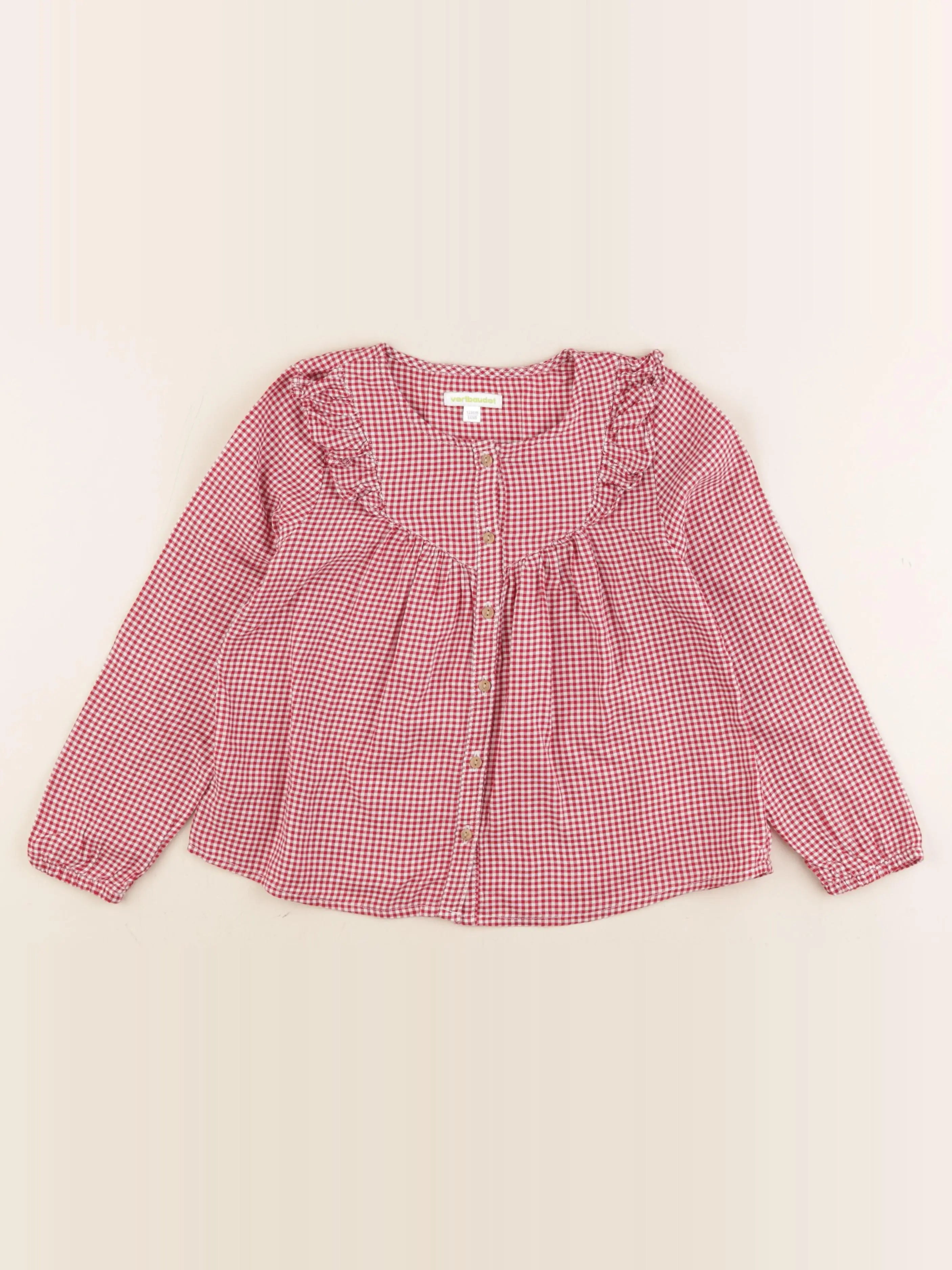 Vertbaudet - blouse rouge - 8 ans