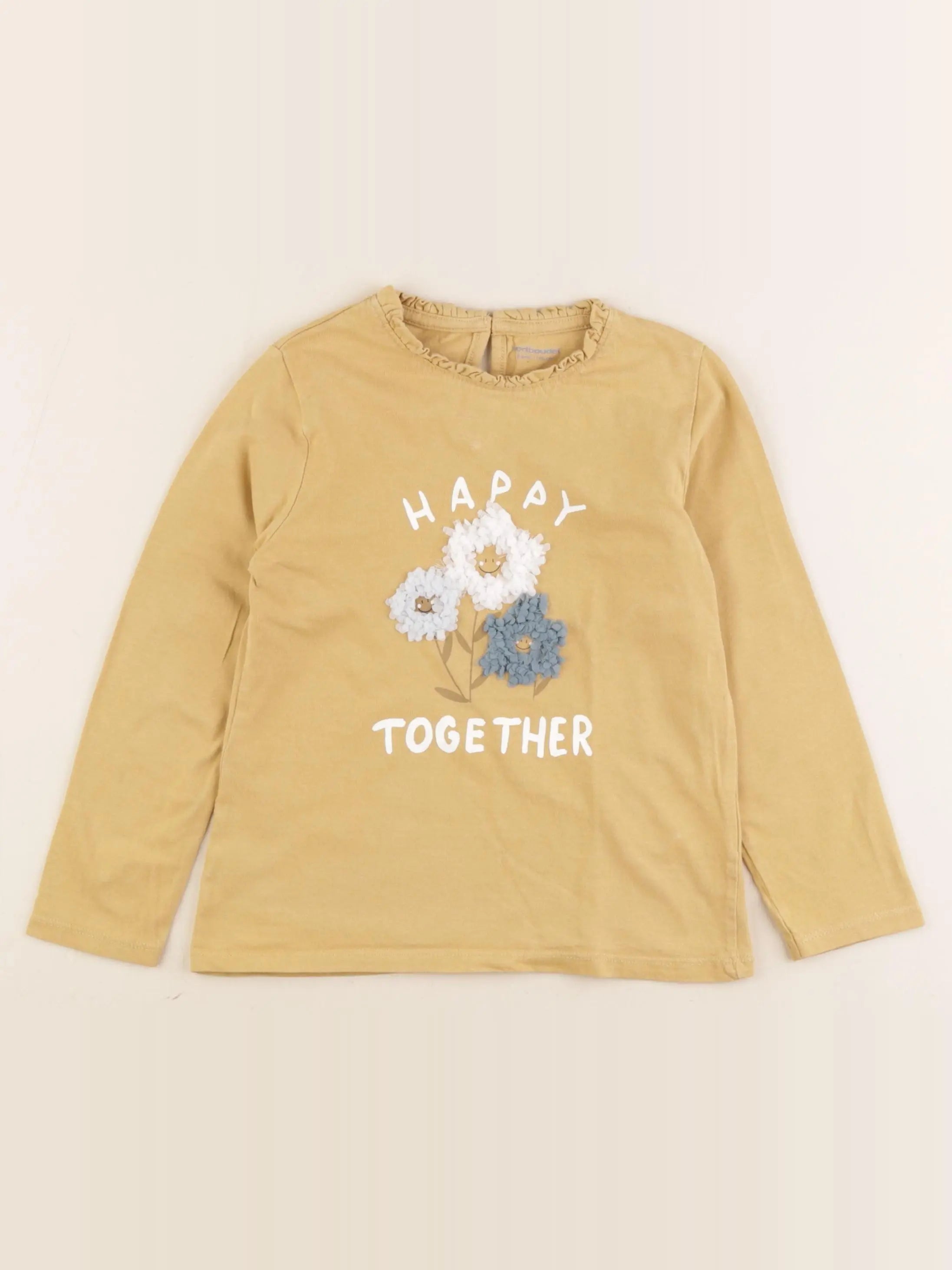 Vertbaudet - tee-shirt jaune - 6 ans