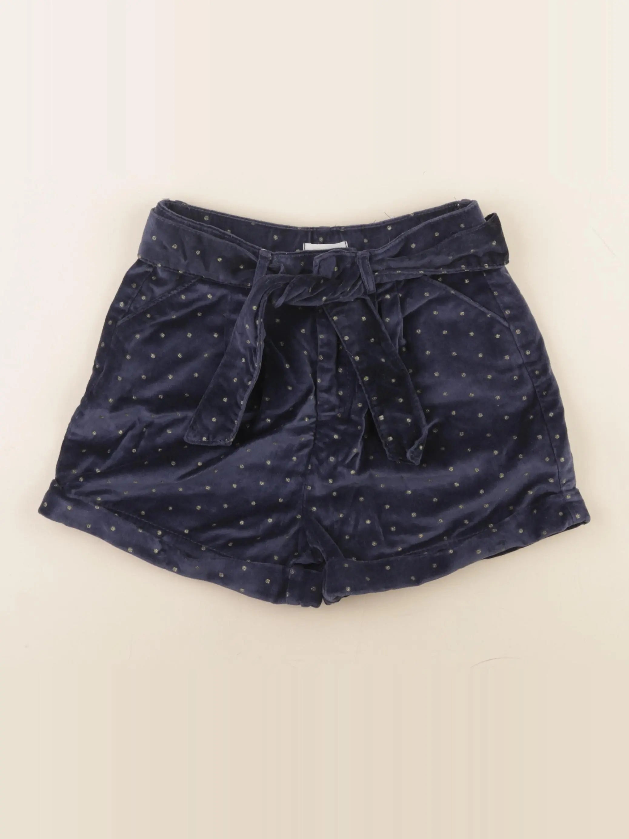 Vertbaudet - short bleu, or - 8 ans