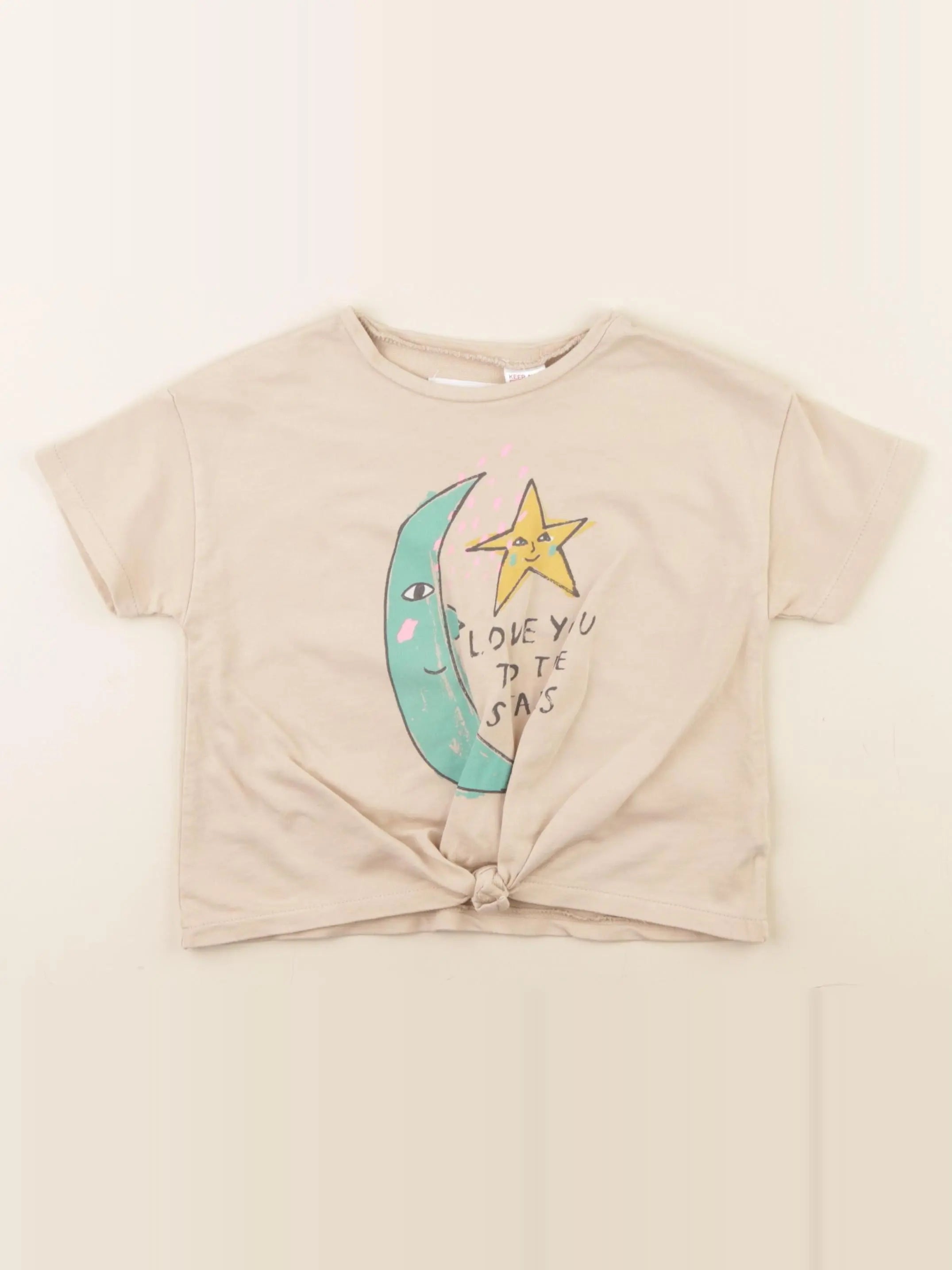 Zara - tee-shirt beige - 2 ans