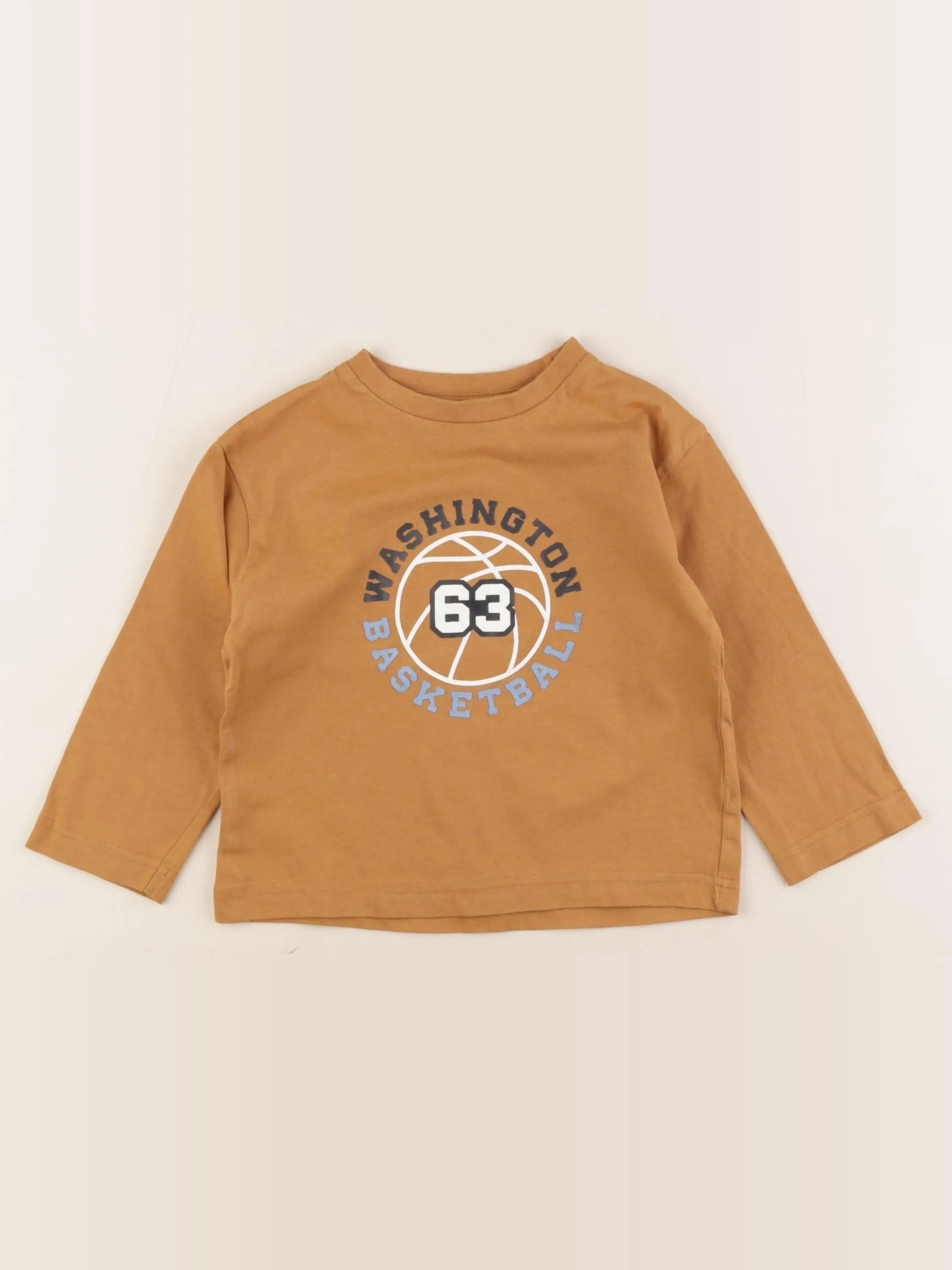 Vertbaudet - tee-shirt marron - 4 ans