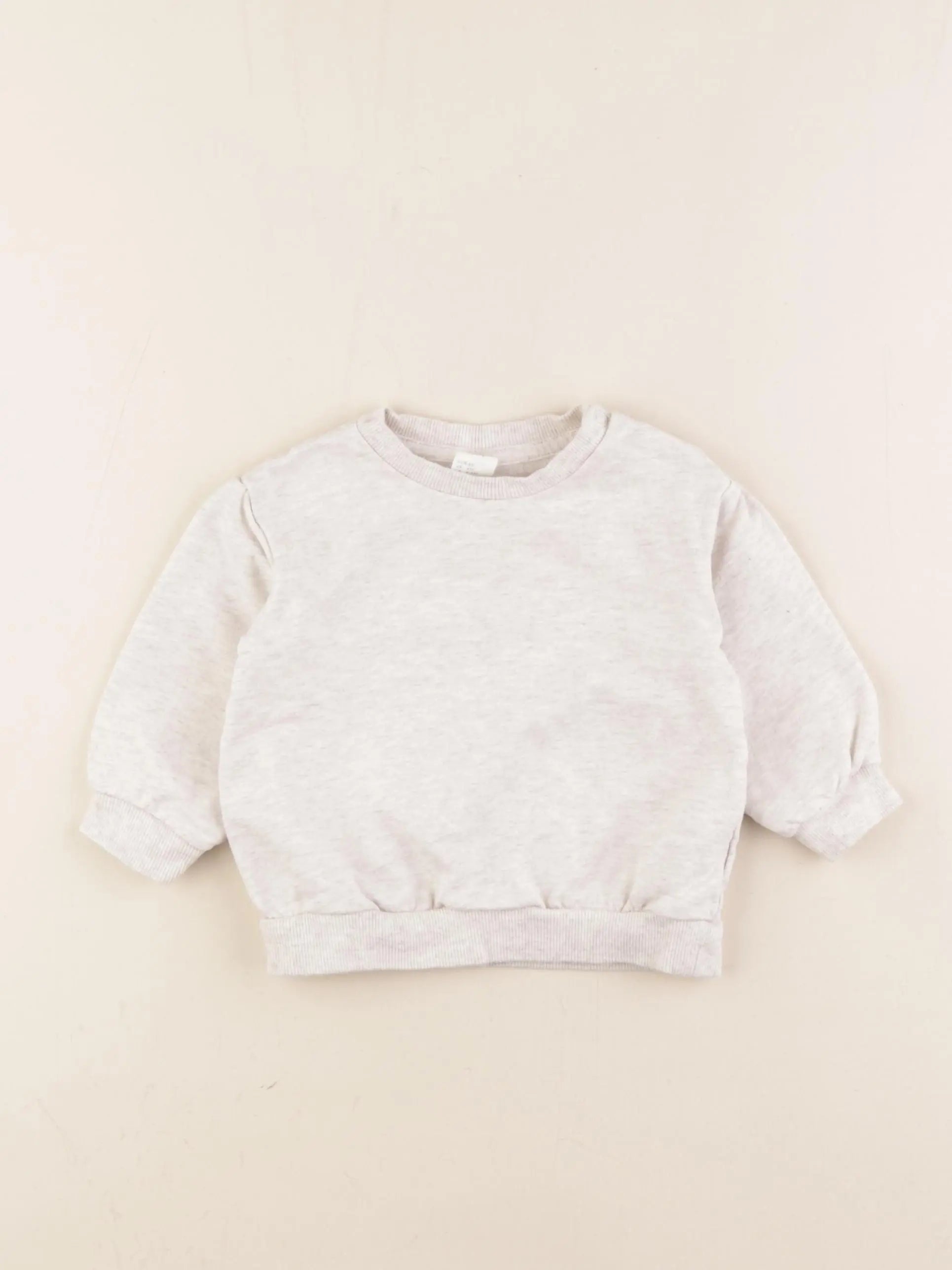 H&M - sweat beige - 4/6 mois