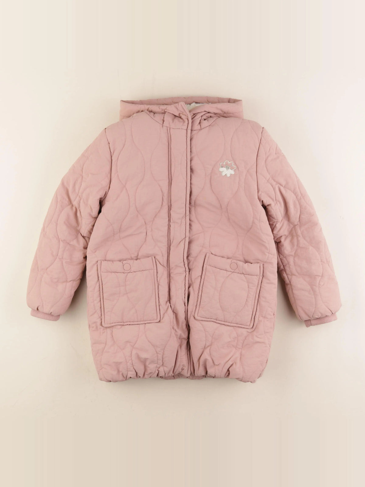 Vertbaudet - manteau rose - 7 ans