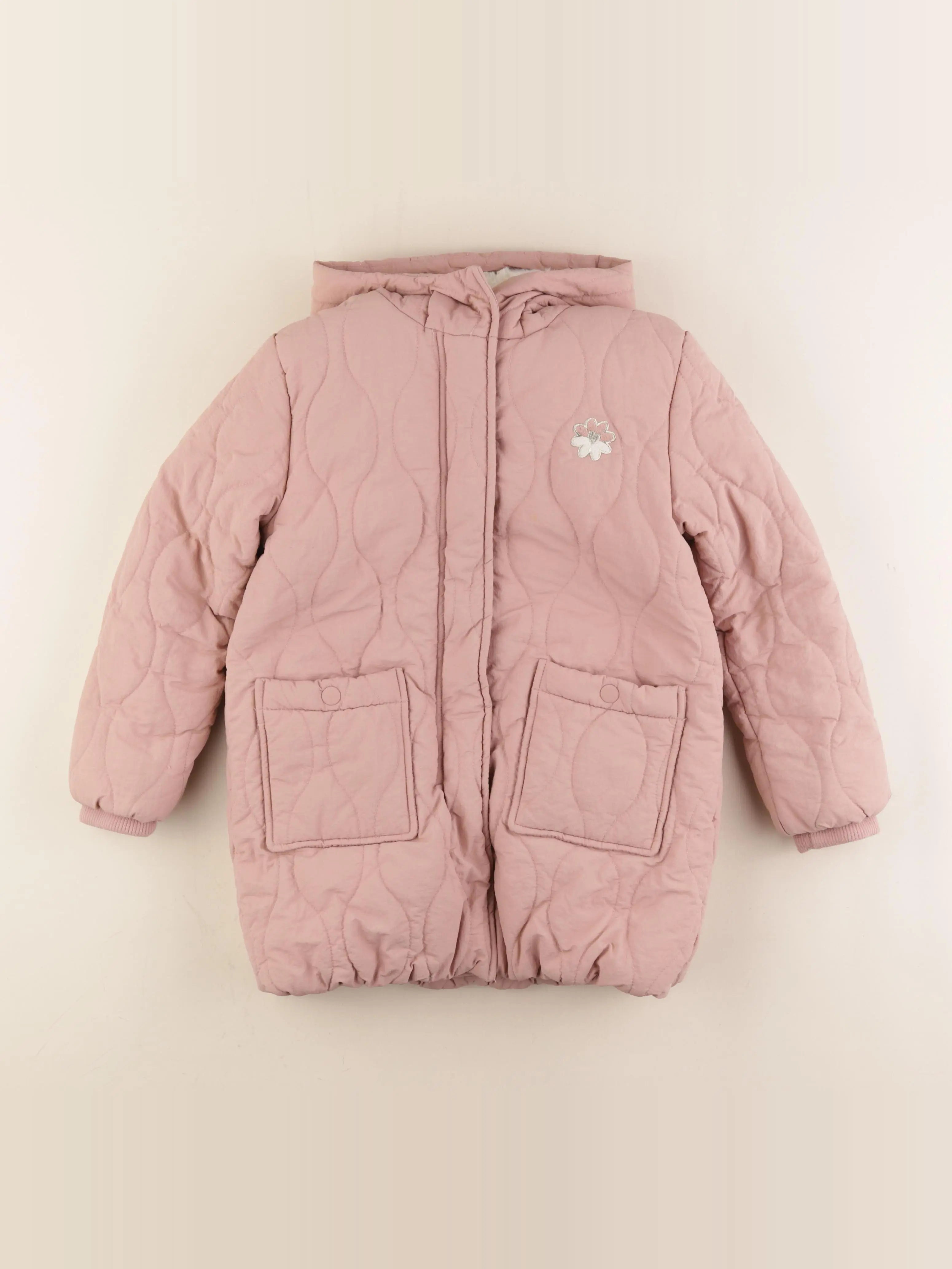 Vertbaudet - manteau rose - 7 ans