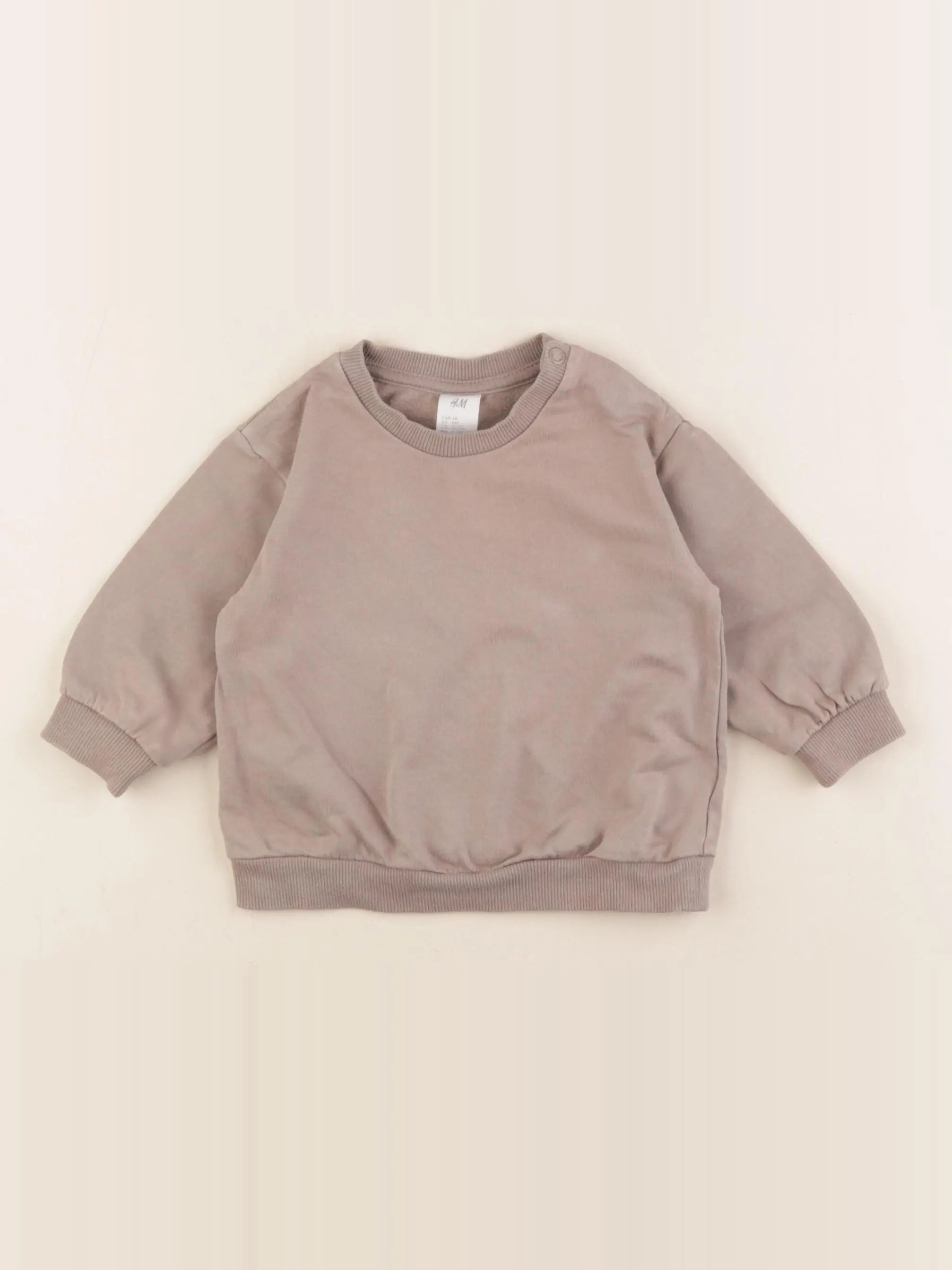 H&M - sweat marron - 4/6 mois